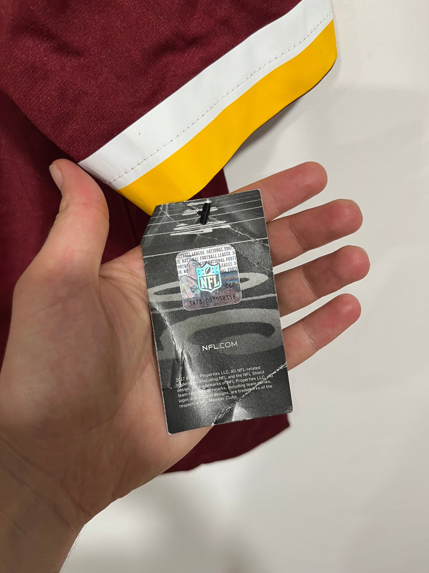 Maglia football Nike Washington Redskins nuova con cartellino (G524)