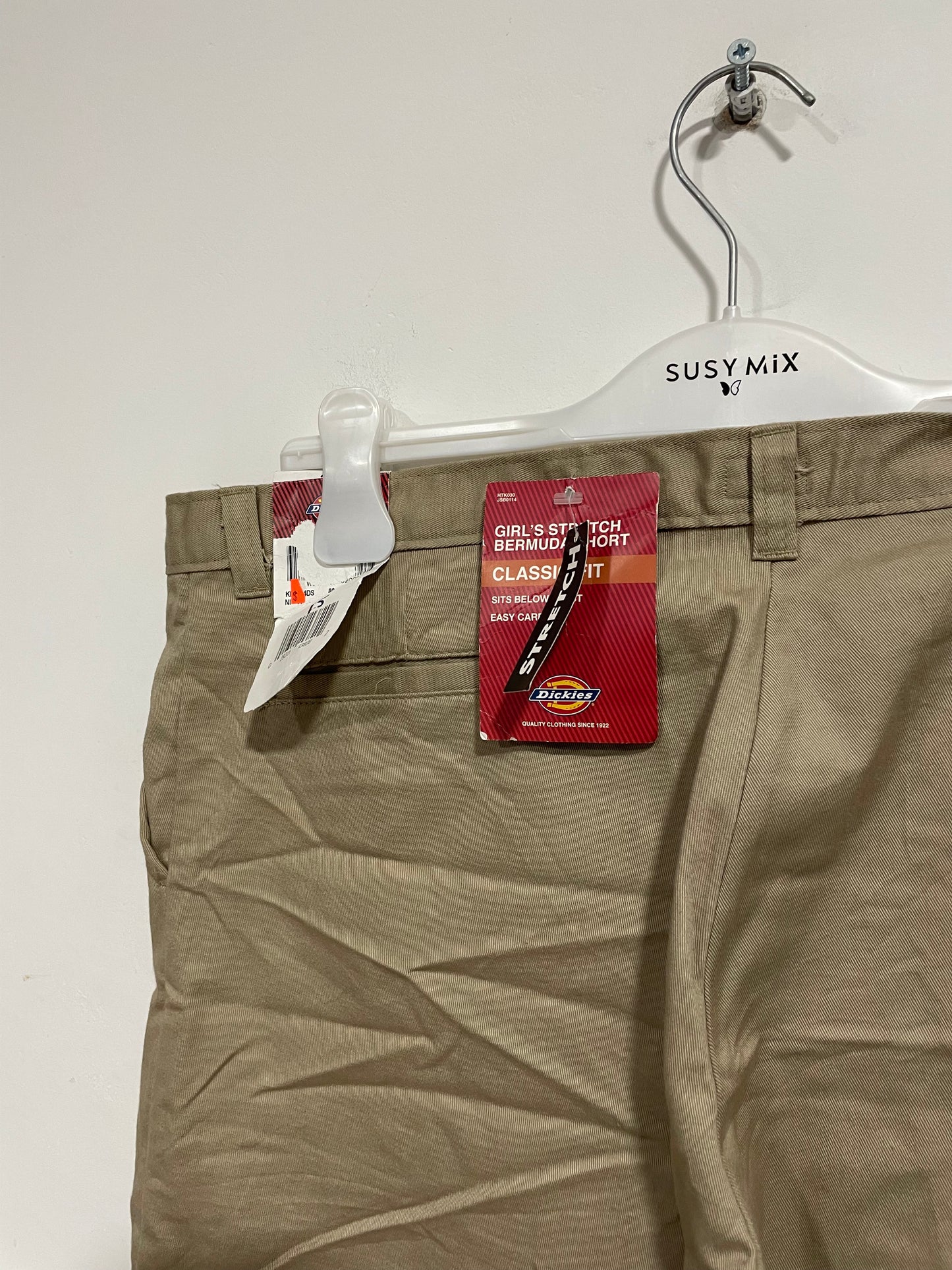 Shorts chino Dickies beige nuovo con cartellino (MR589)