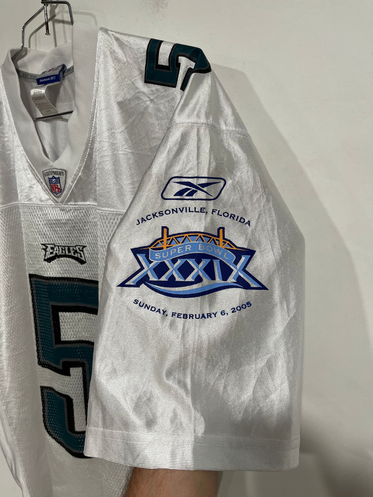 Rara maglia NFL Philadelphia Eagles XXXIX superbowl (G540)