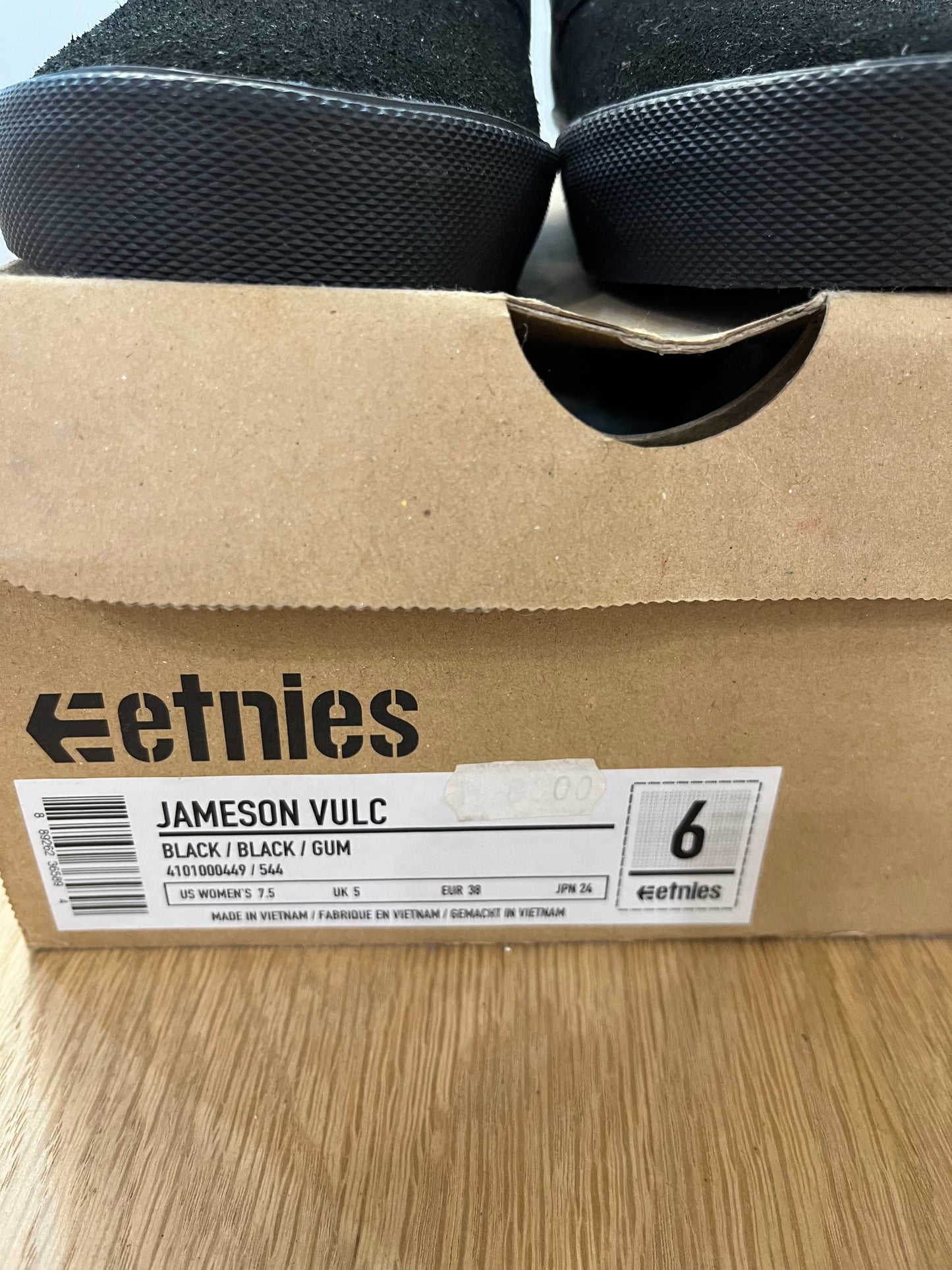 Scarpe Etnies Jameson Vulc nere nuove con scatola (G311)