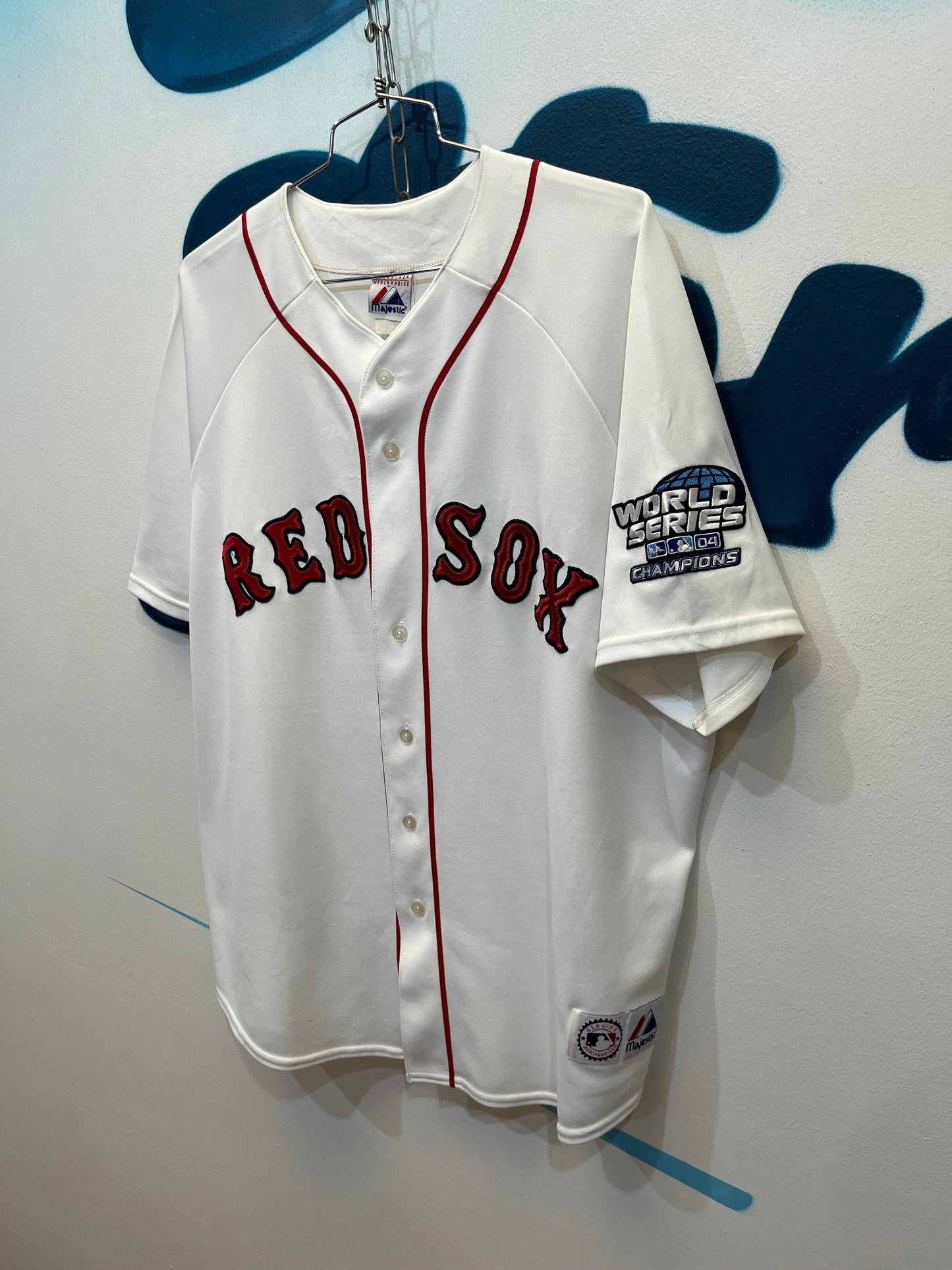 Rara Jersey majestic Boston Red Sox 2004 (G318)