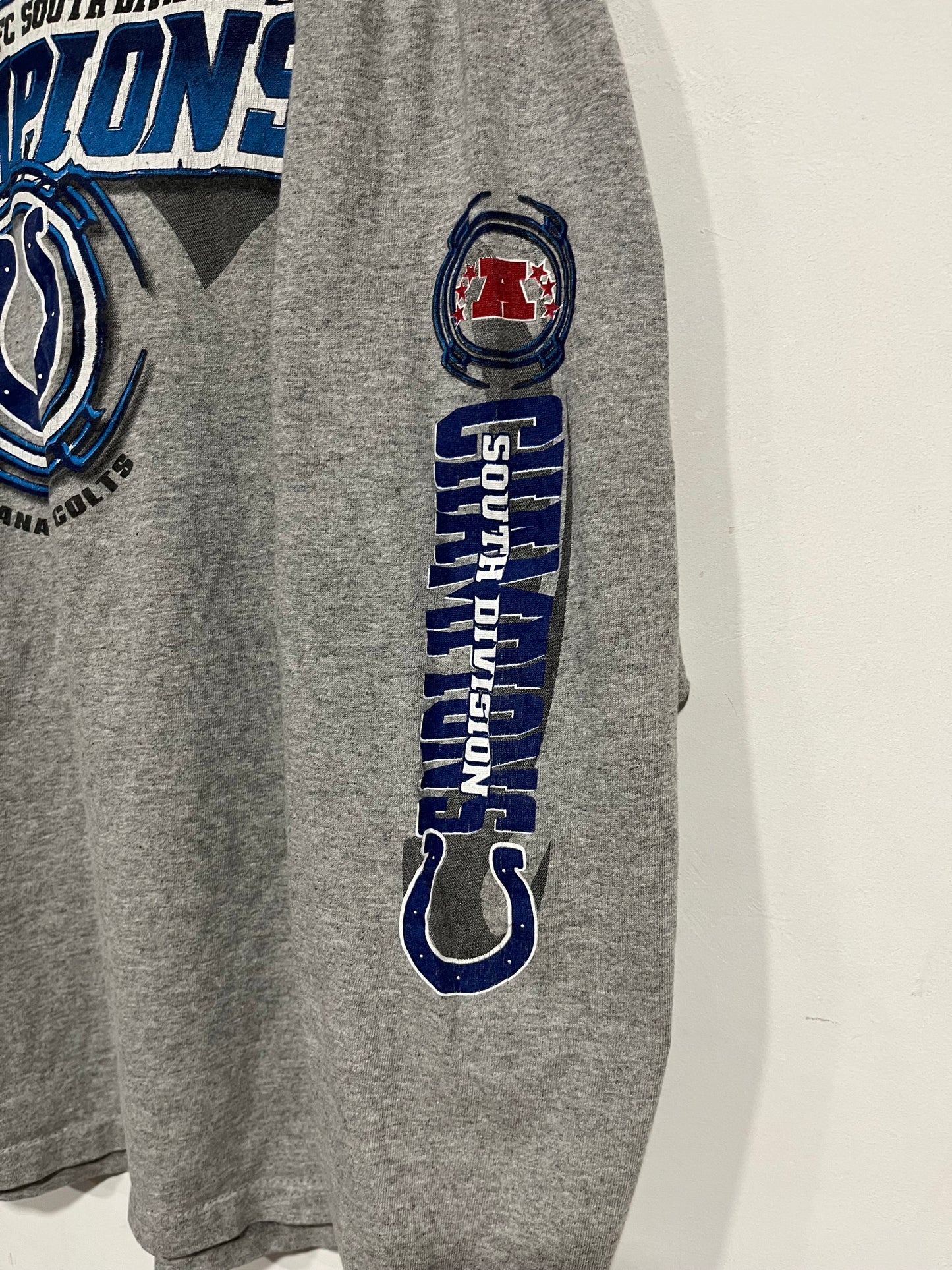 T shirt maniche lunghe celebrativa 2004 NFL Indianapolis Colts (F073)