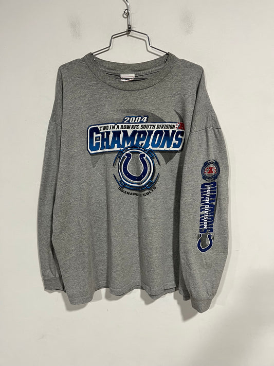 T shirt maniche lunghe celebrativa 2004 NFL Indianapolis Colts (F073)