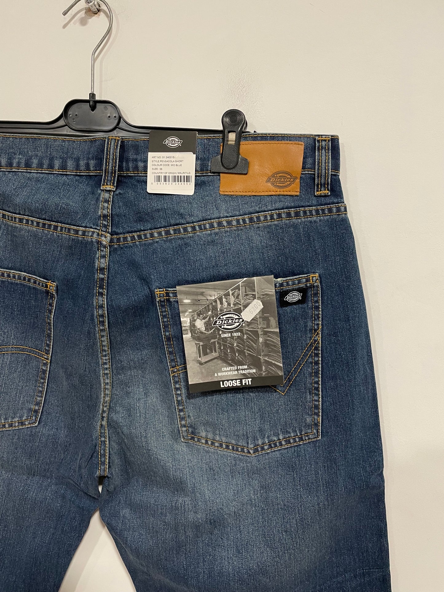 Bermuda in jeans Dickies nuovo con cartellino (D680)