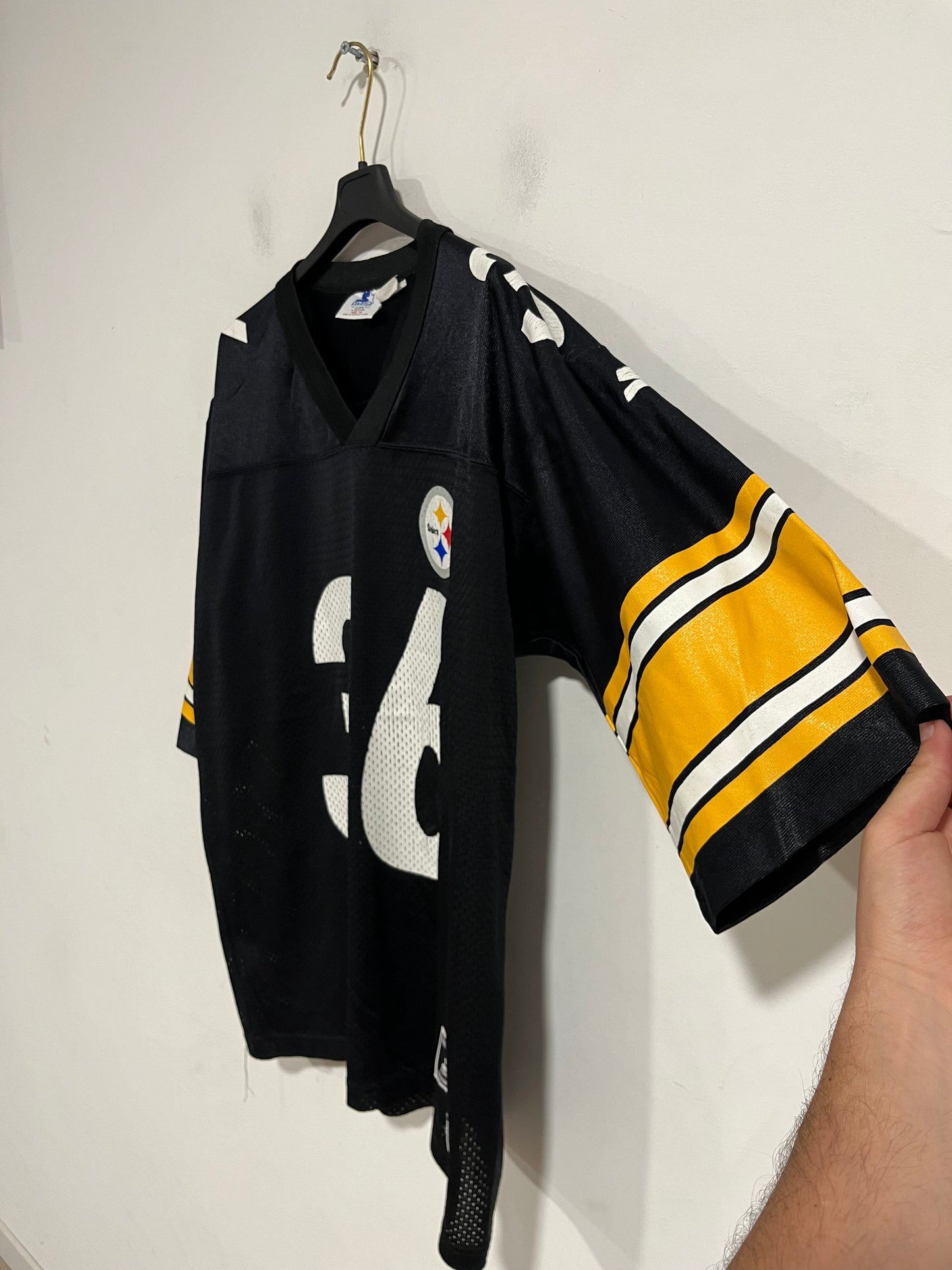 Rara maglia football NFL anni 90 Starter Steelers (G512)