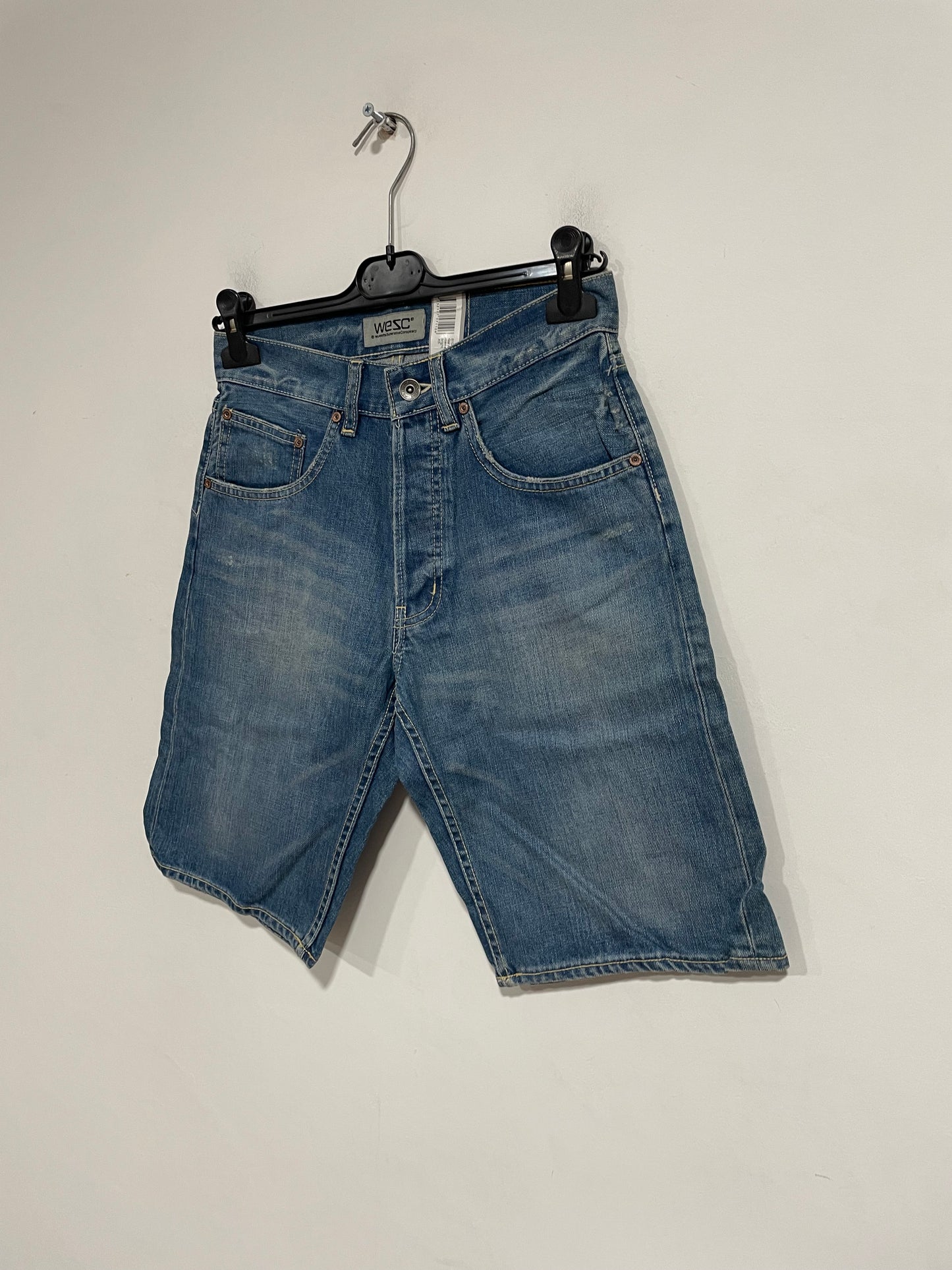 Shorts in jeans Wesc nuovi con cartellino (D683)