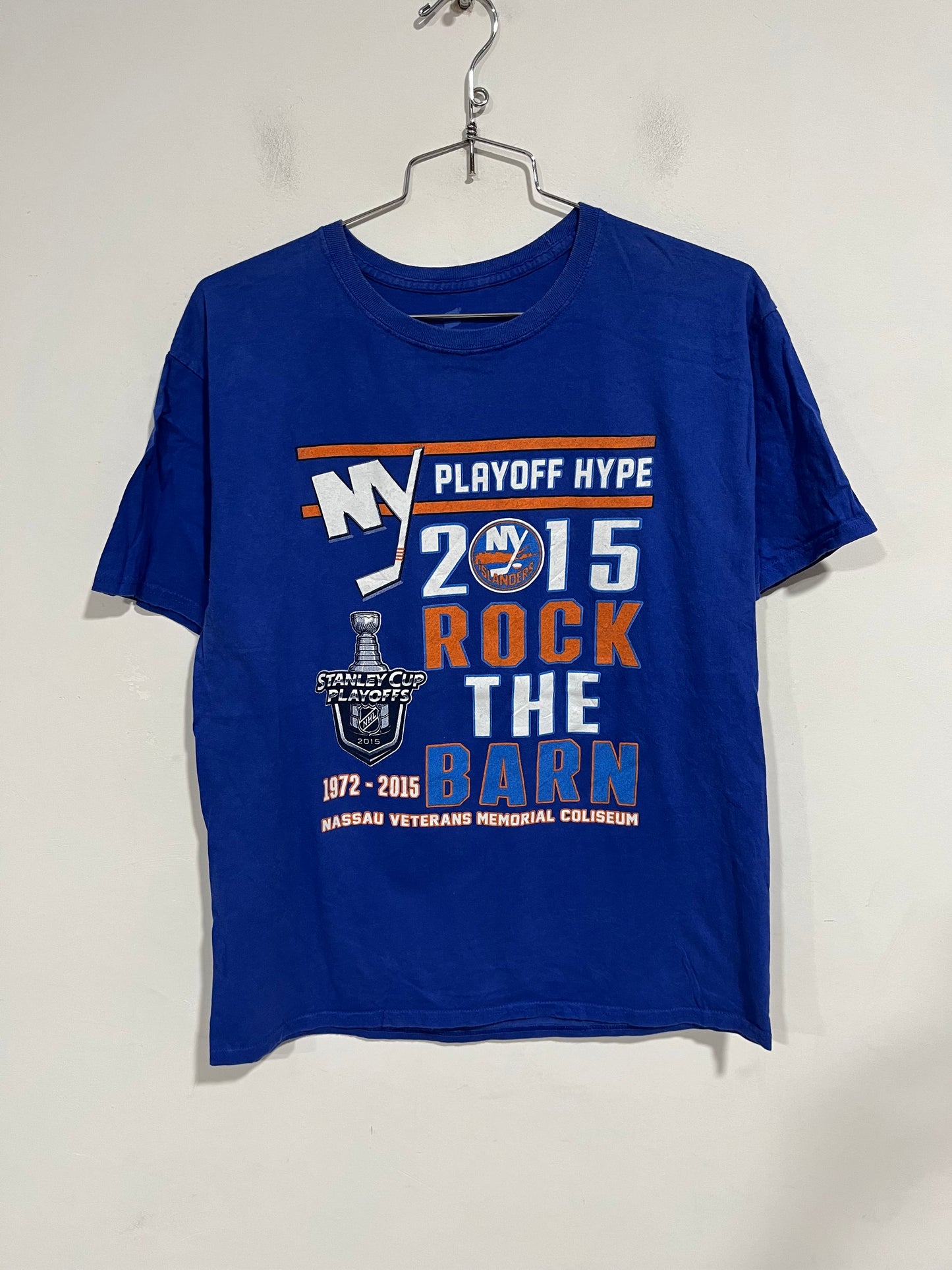 T shirt Hanes celebrativa NHL New York Islanders 2015 (G429)