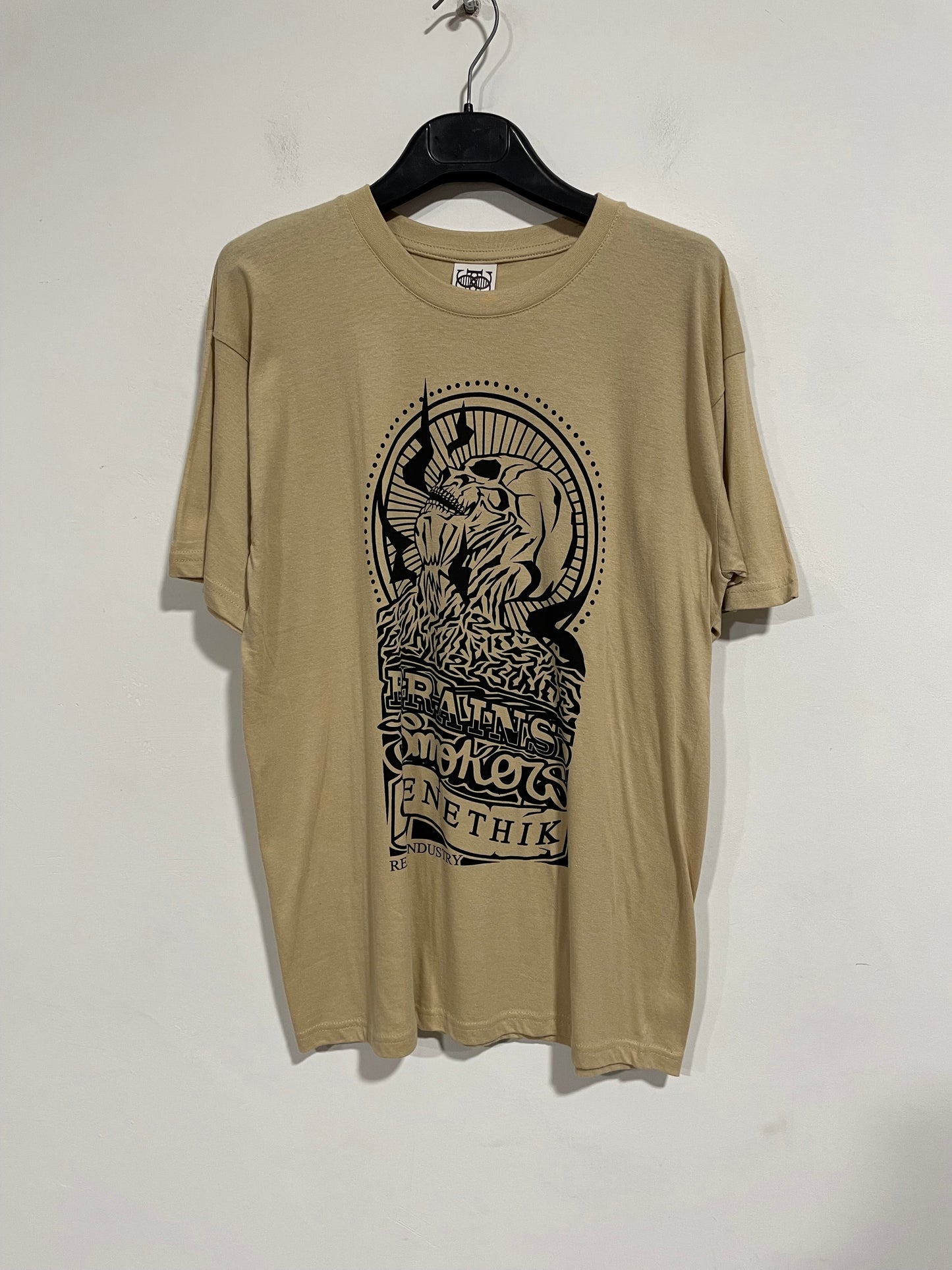 T shirt Genethik vecchia collezione Brains Smokers beige