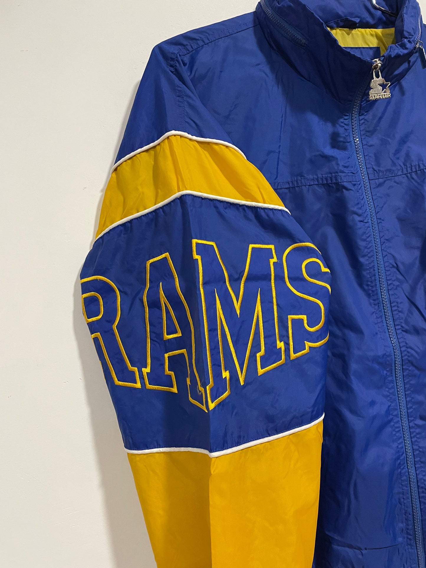 Raro giubbotto primaverile Starter NFL Los Angeles Rams (D142)