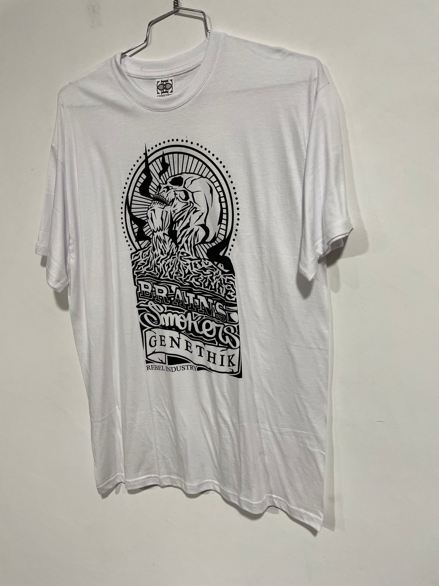 T shirt Genethik vecchia collezione Brains Smokers Bianca