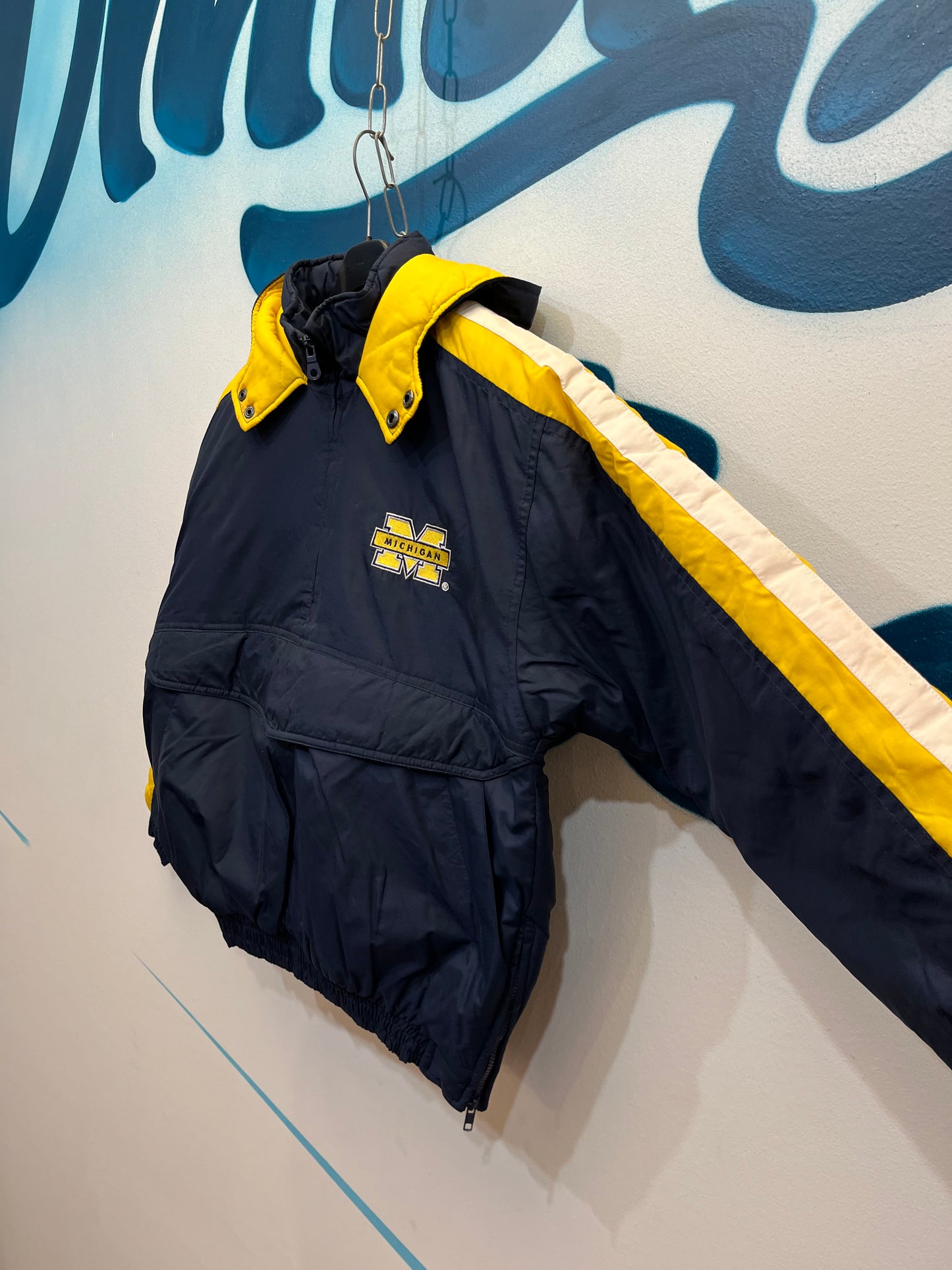 Raro giubbotto Logo Athletics Michigan university (F285)