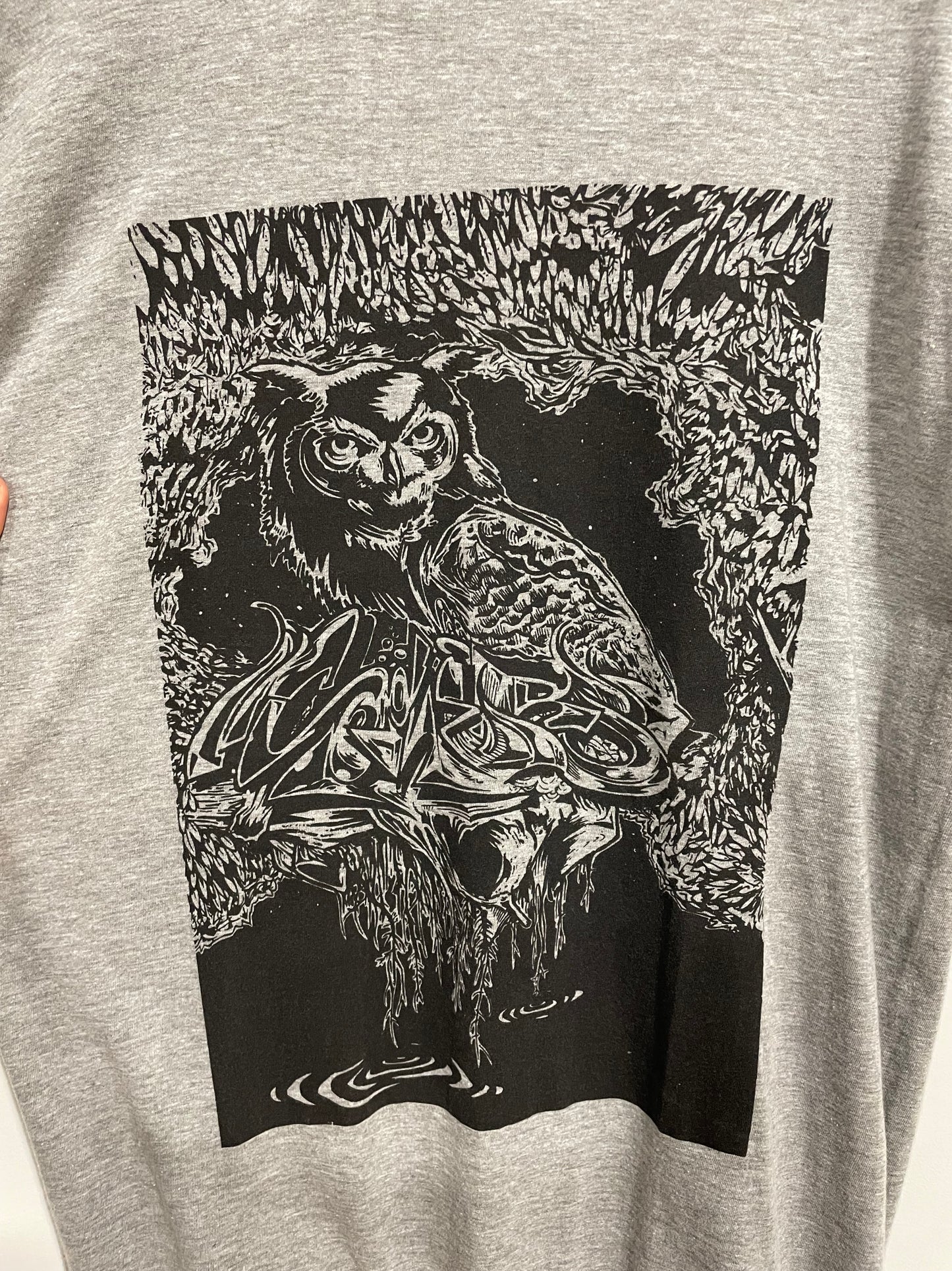 T shirt Genethik Gufo grigio chiaro