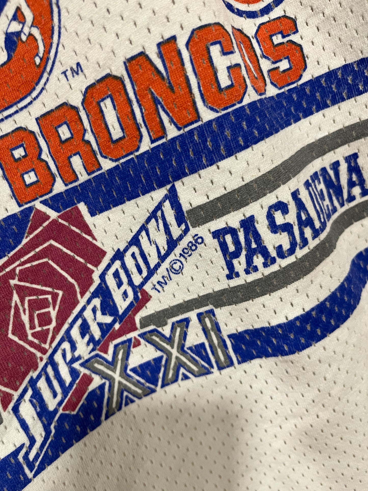 Rarissima maglia NFL celebrativa Denver Broncos XXI SuperBowl 1986/87 (G534)