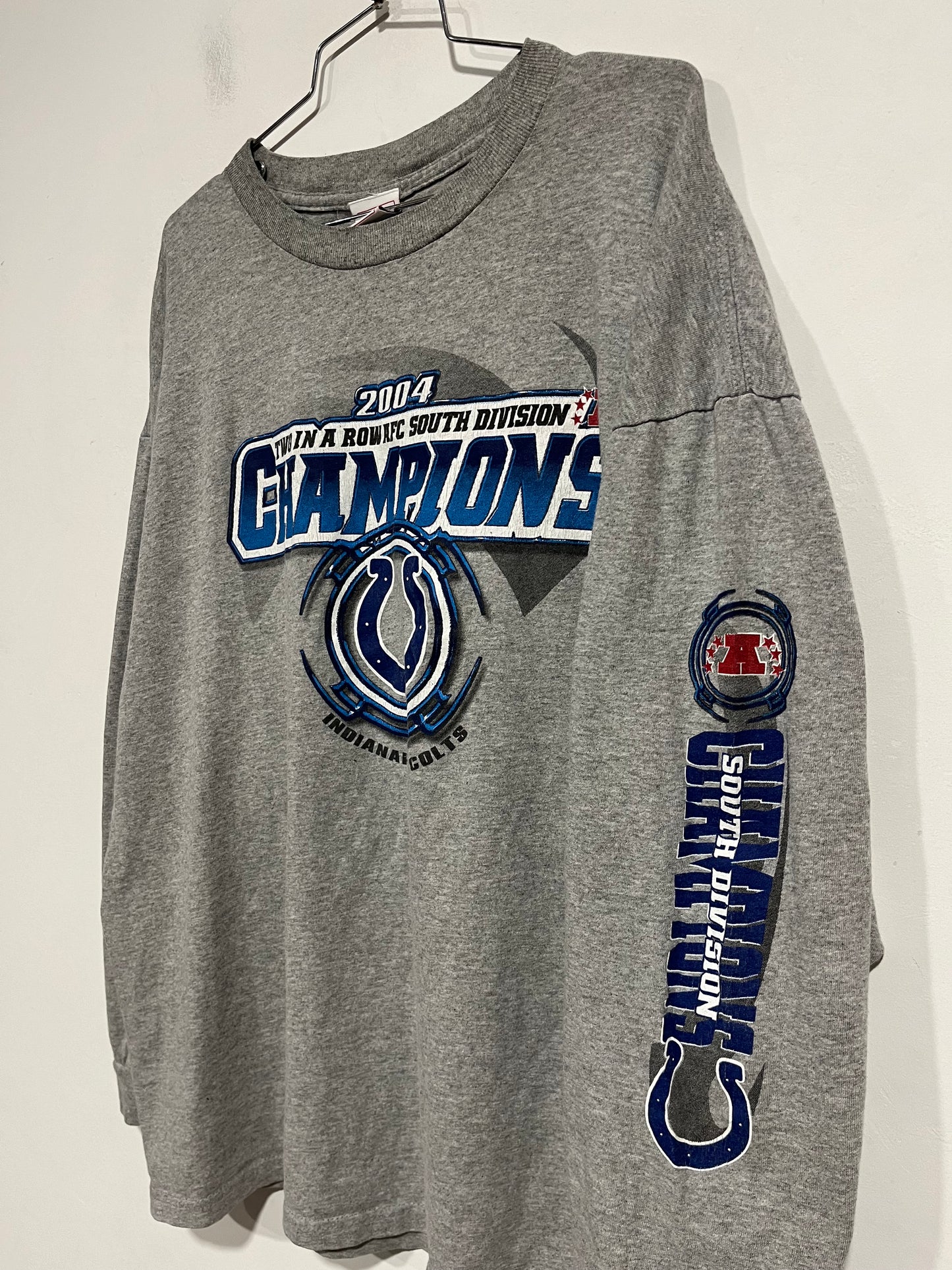 T shirt maniche lunghe celebrativa 2004 NFL Indianapolis Colts (F073)