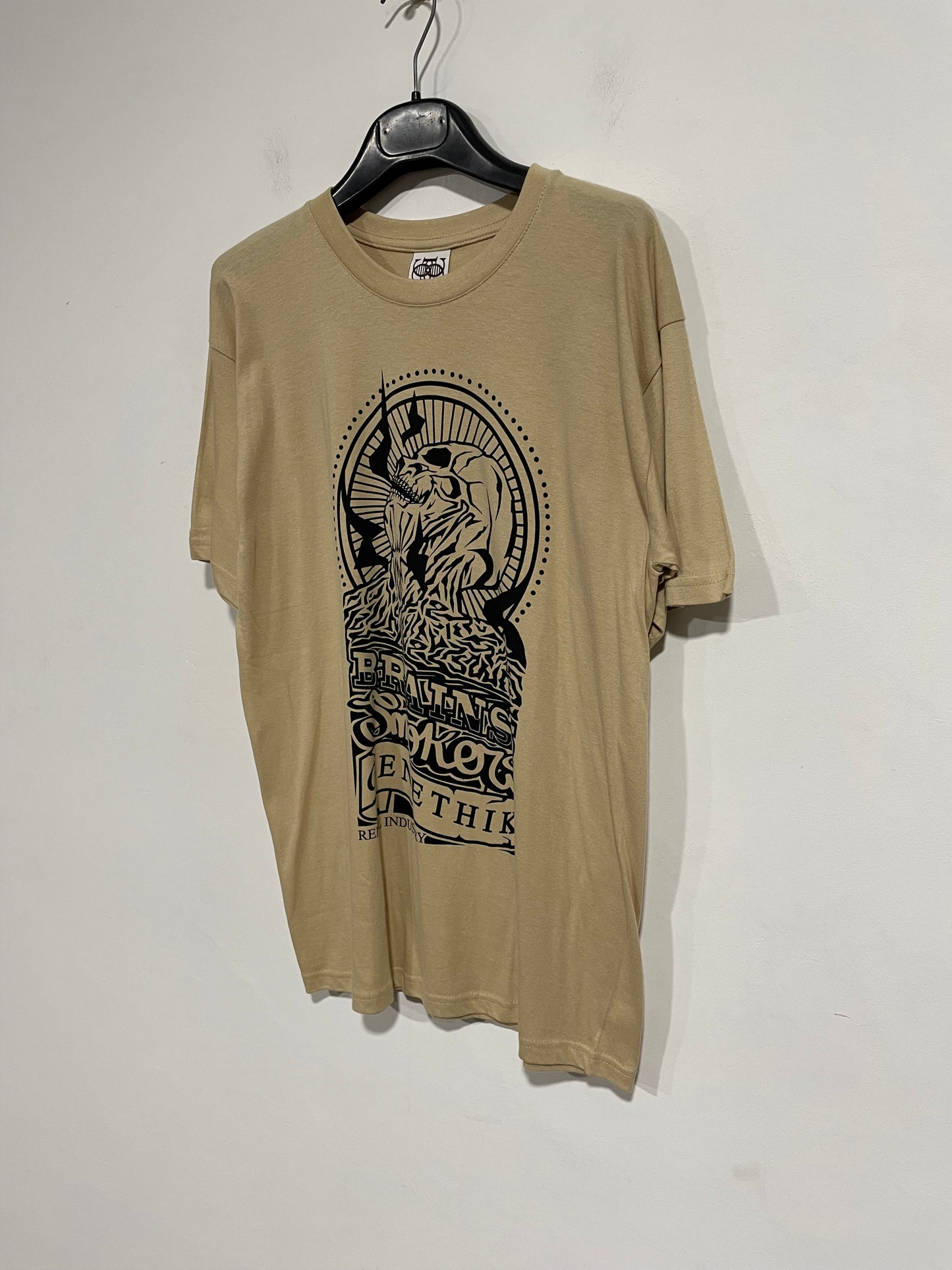 T shirt Genethik vecchia collezione Brains Smokers beige