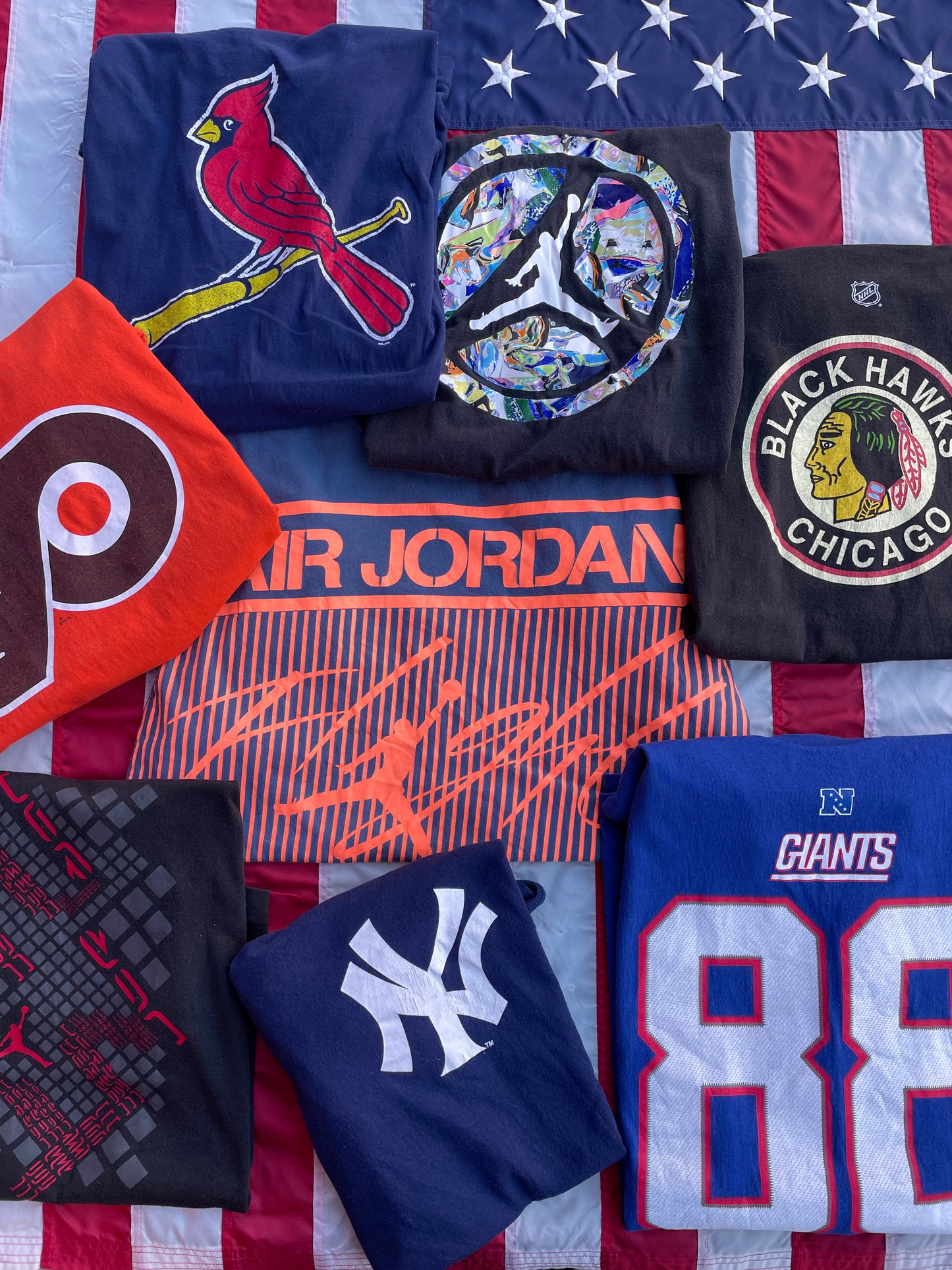 Box mix T-shirt Jordan - NFL - NHL - MLB - NBA vari brand  a pezzo