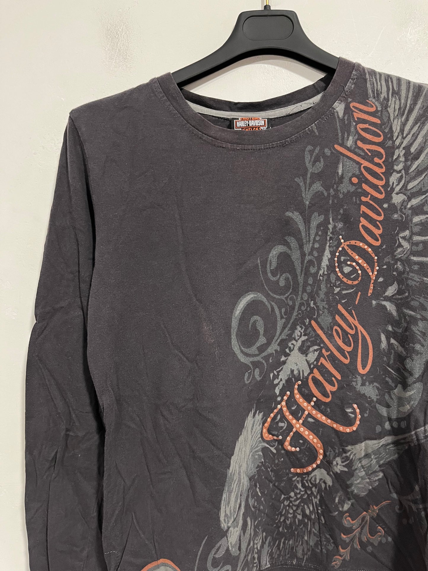 T shirt long sleeves Harley Davidson donna (G389)