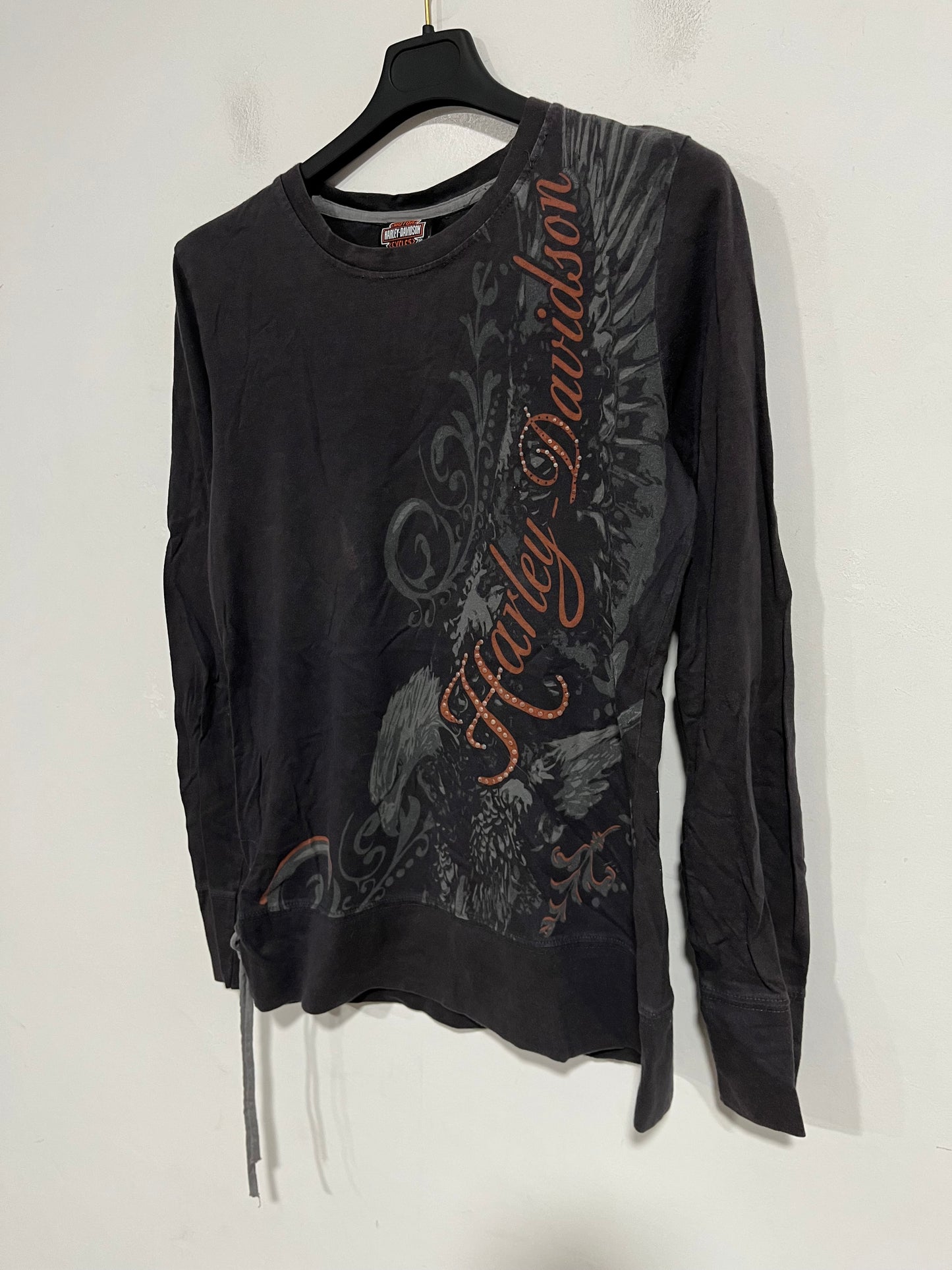 T shirt long sleeves Harley Davidson donna (G389)