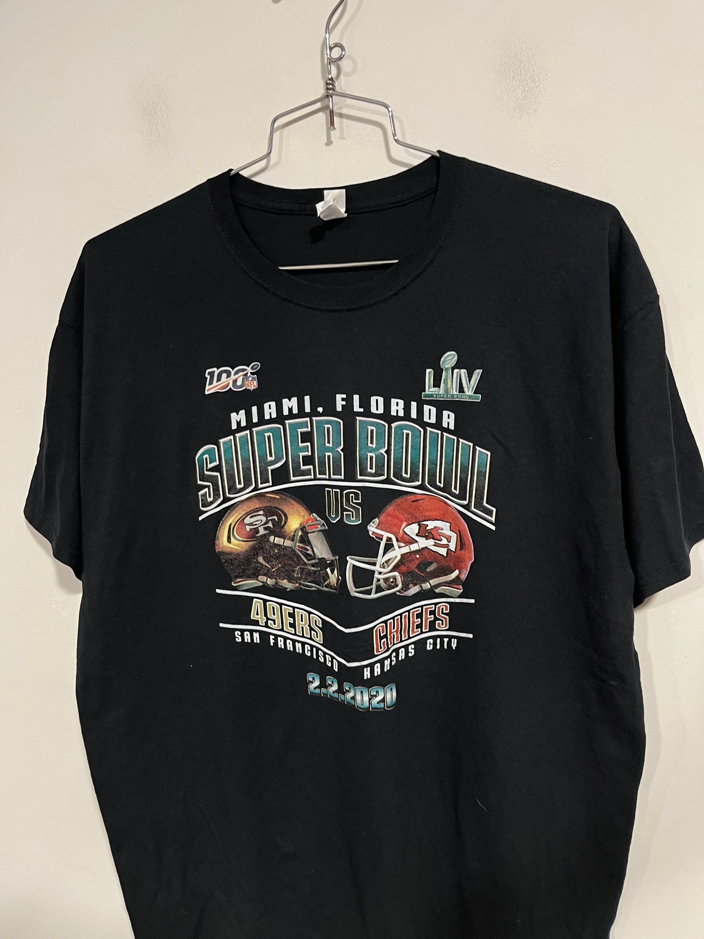 Rara maglia Jerzees celebrativa NFL LIV super bowl (G430)