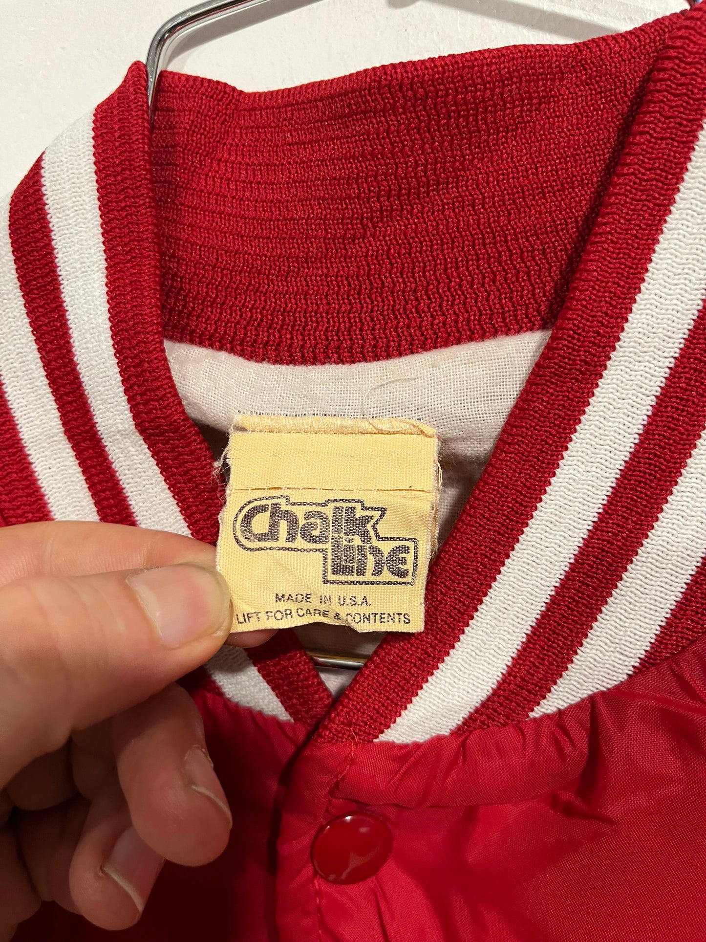 Raro giubbotto bomber Chalk Line anni 90 NCAA (G101)