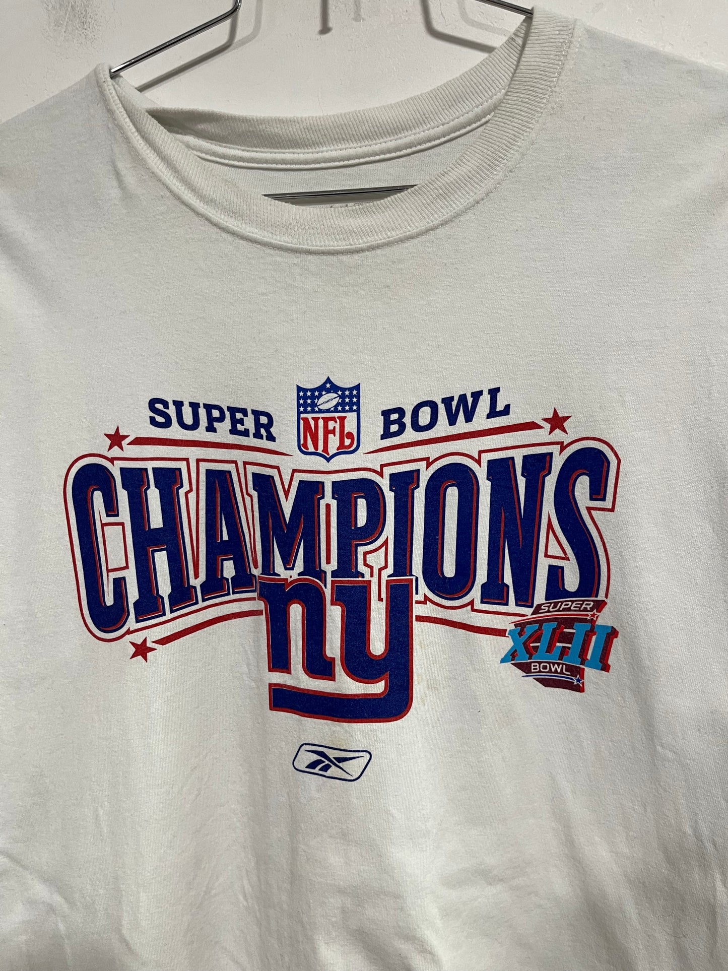 Rara t shirt Reebok celebrativa NFL XLII super bowl champions 2008 (G572)