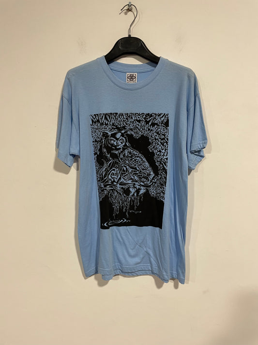 T shirt Genethik vecchia collezione Gufo azzurro