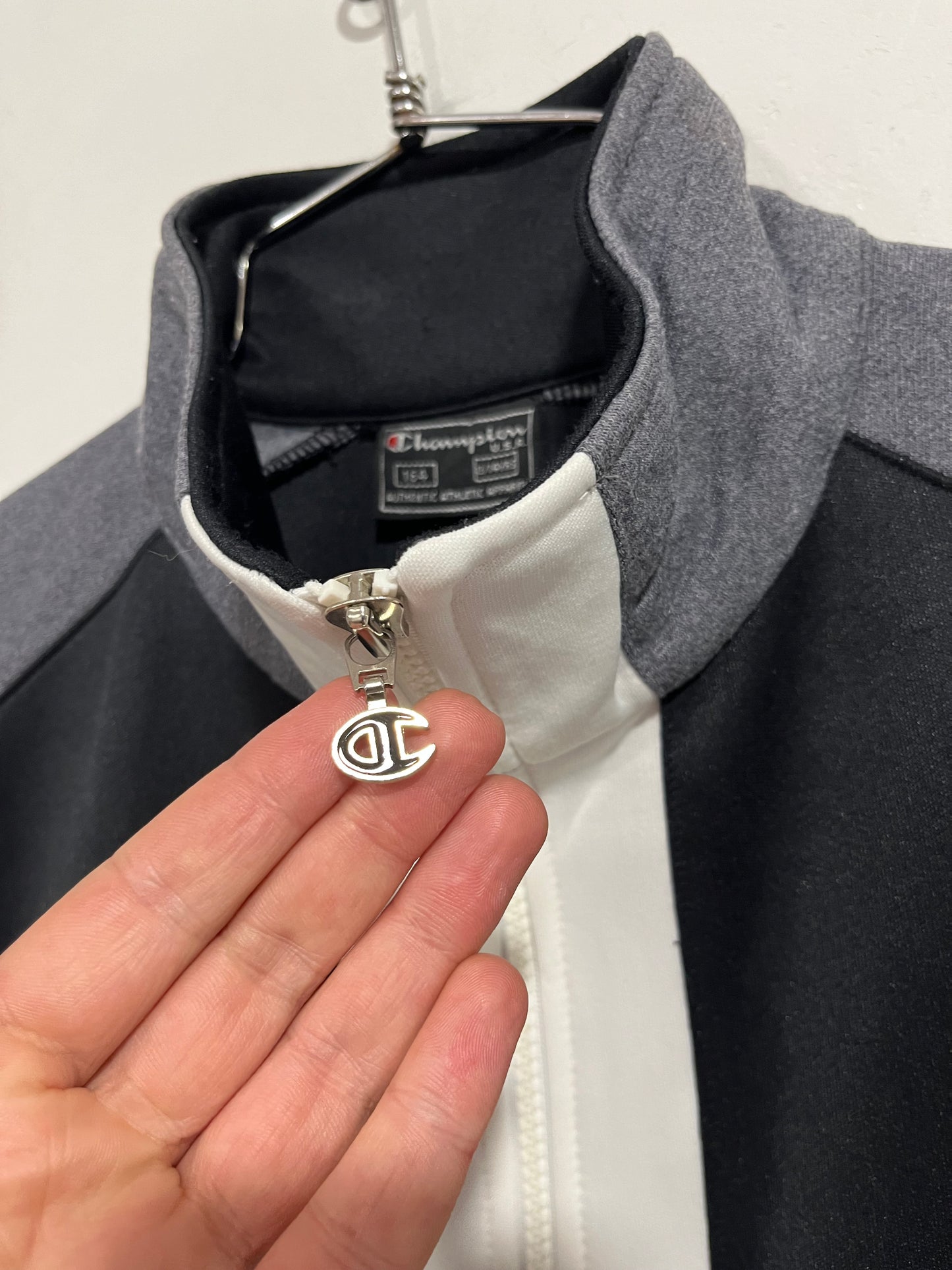 Felpa con zip Champion USA anni 90 (G247)