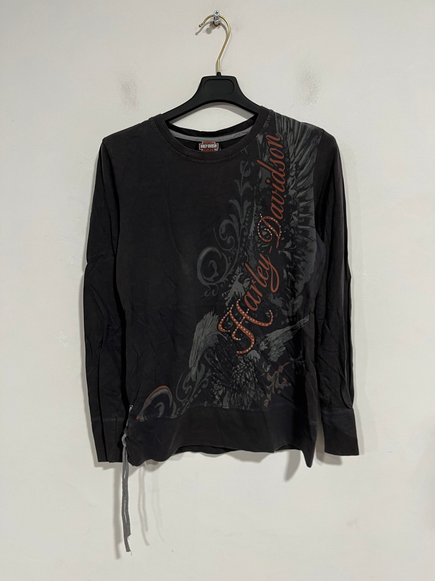 T shirt long sleeves Harley Davidson donna (G389)
