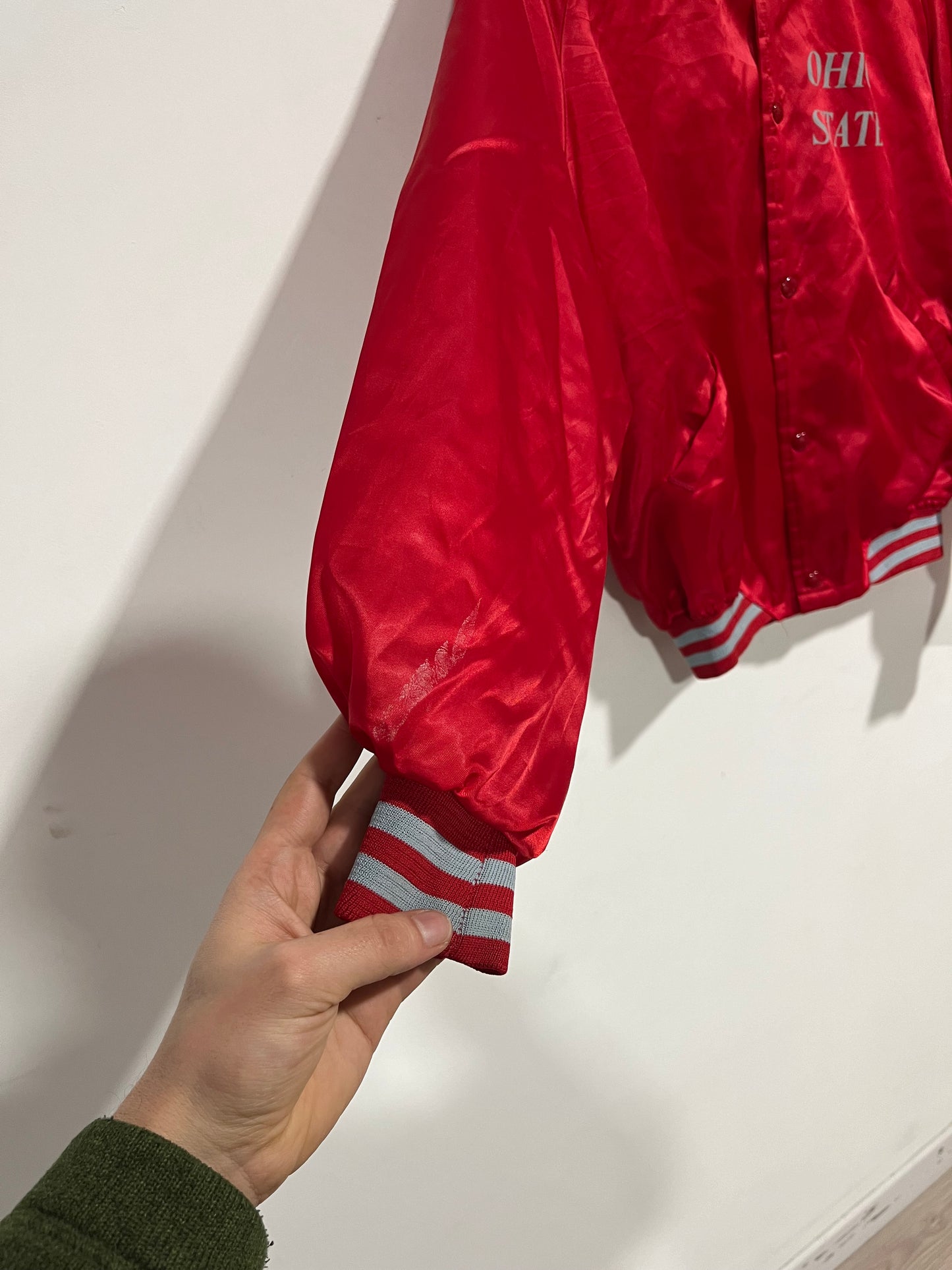 Raro bomber jacket primaverile Chalk Line NCAA Ohio State (G107)
