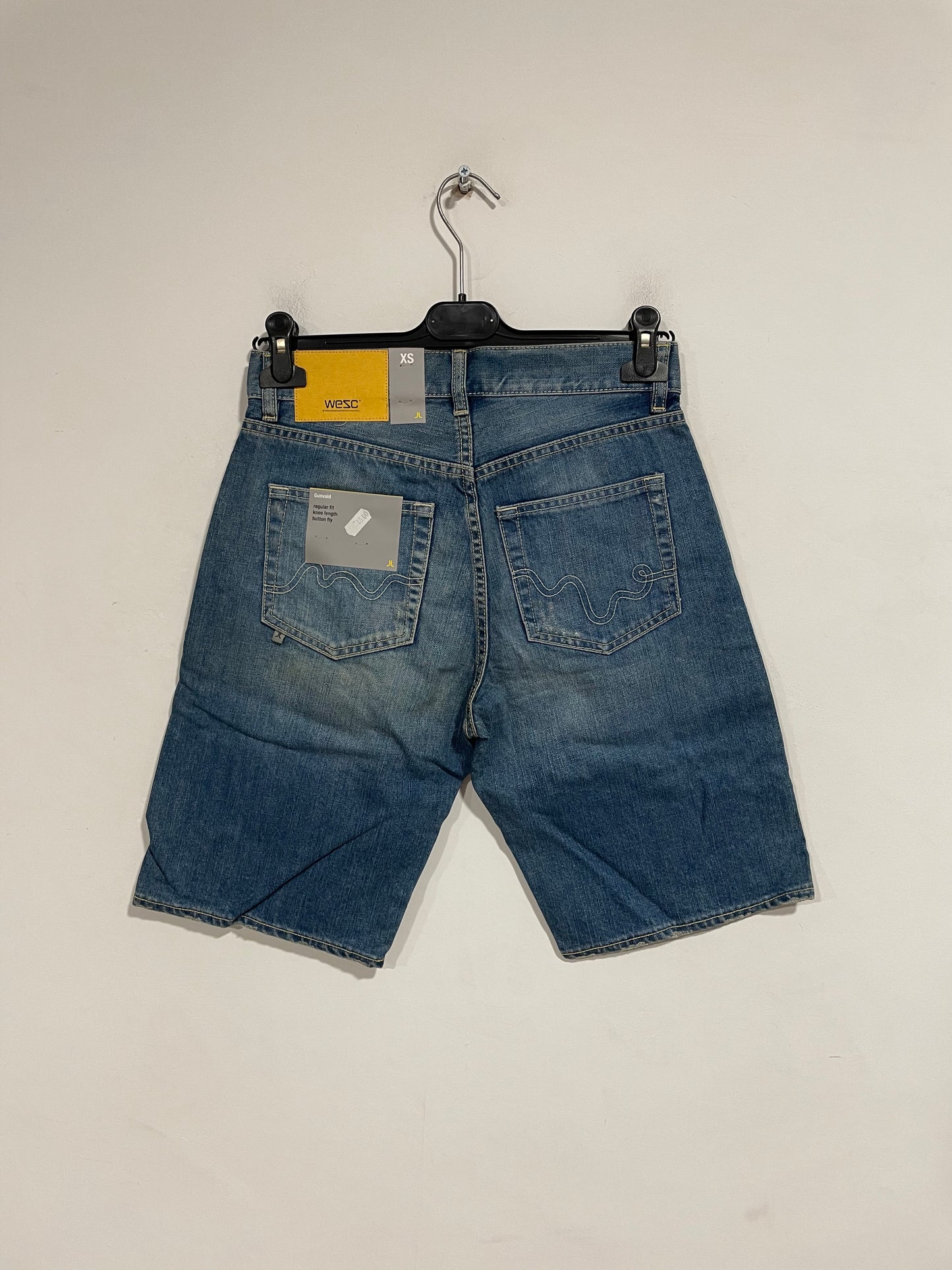 Shorts in jeans Wesc nuovi con cartellino (D683)