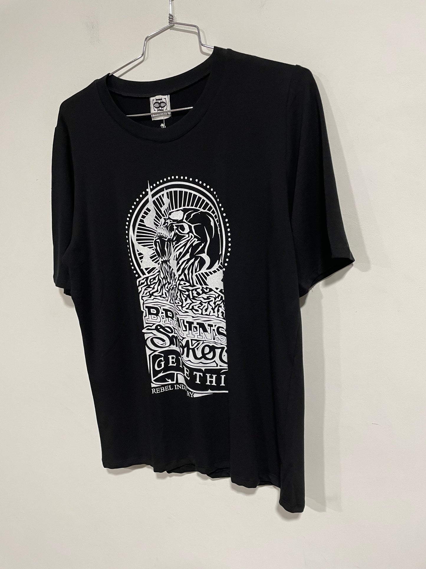 T shirt Genethik Brains Smokers nera vecchia collezione