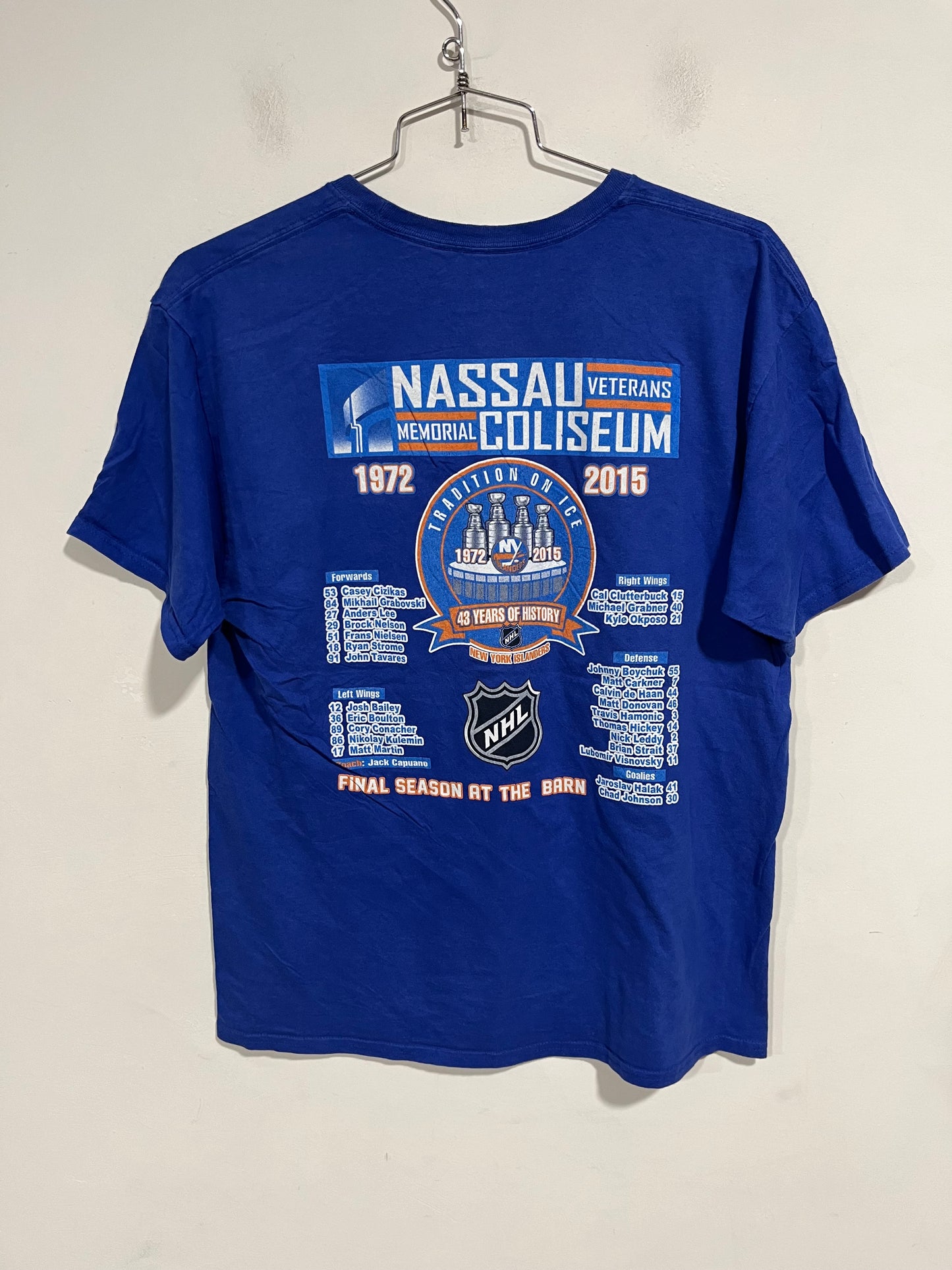T shirt Hanes celebrativa NHL New York Islanders 2015 (G429)