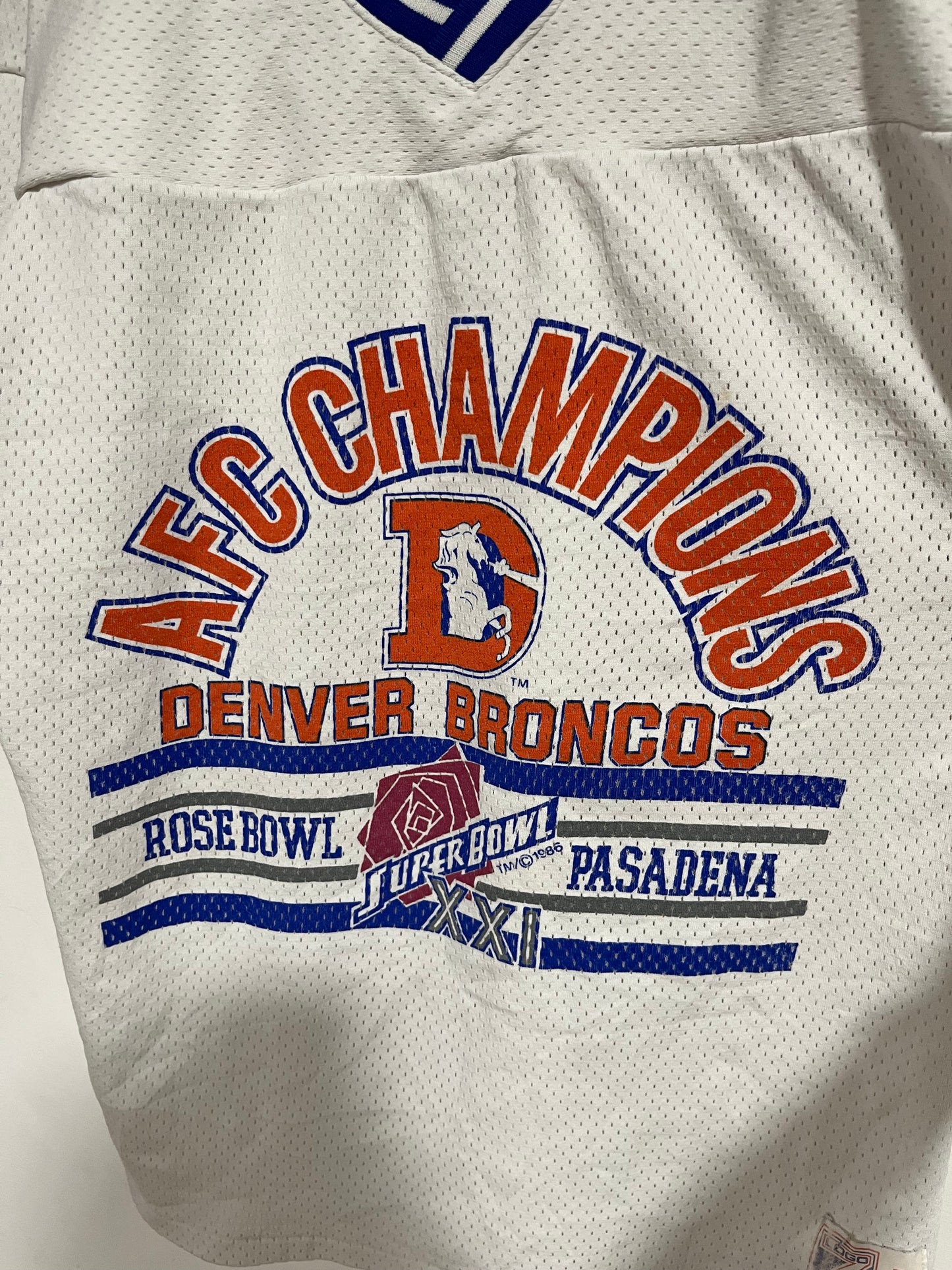 Rarissima maglia NFL celebrativa Denver Broncos XXI SuperBowl 1986/87 (G534)