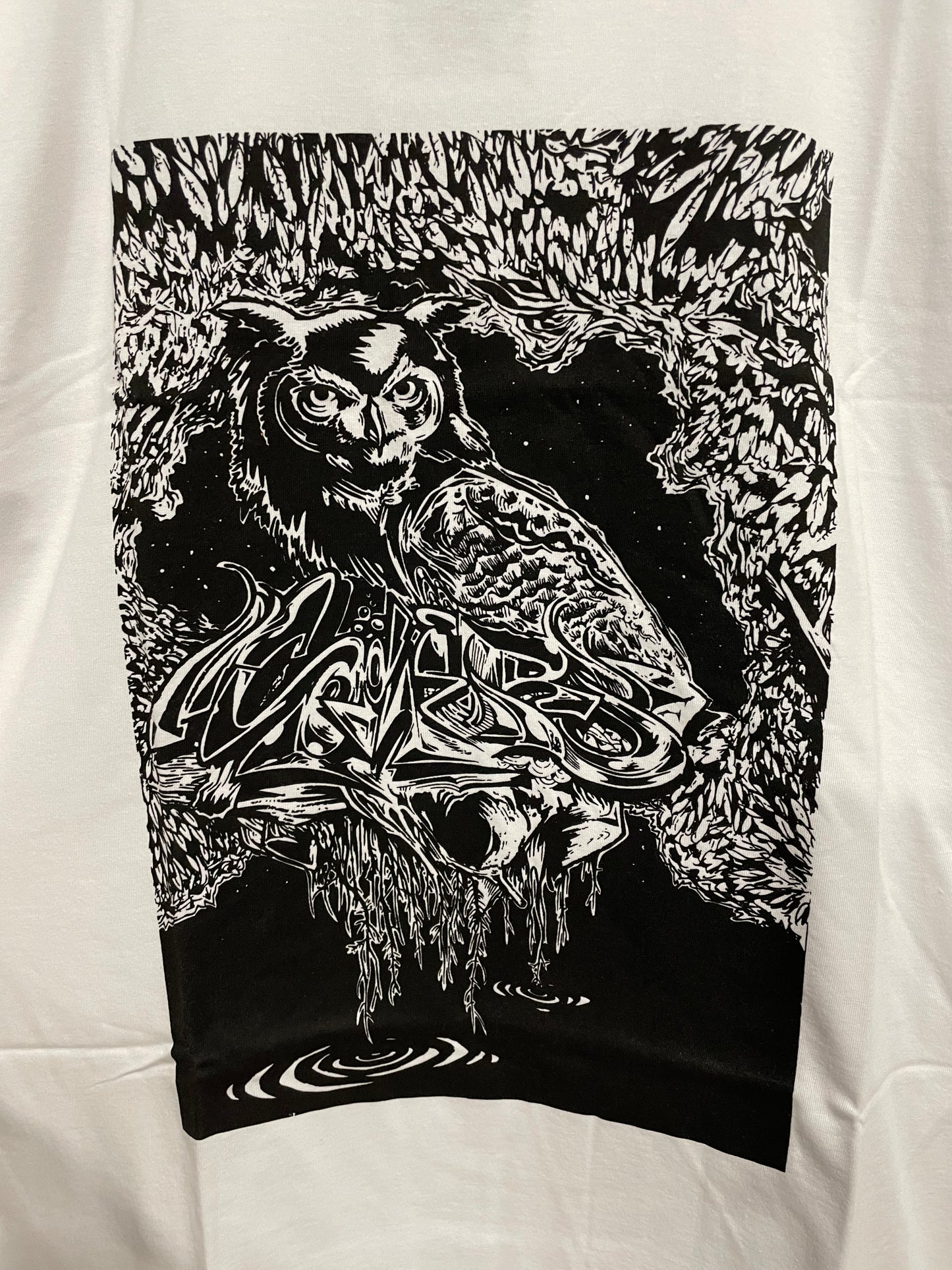 T shirt vecchia collezione Genethik Gufo Bianco