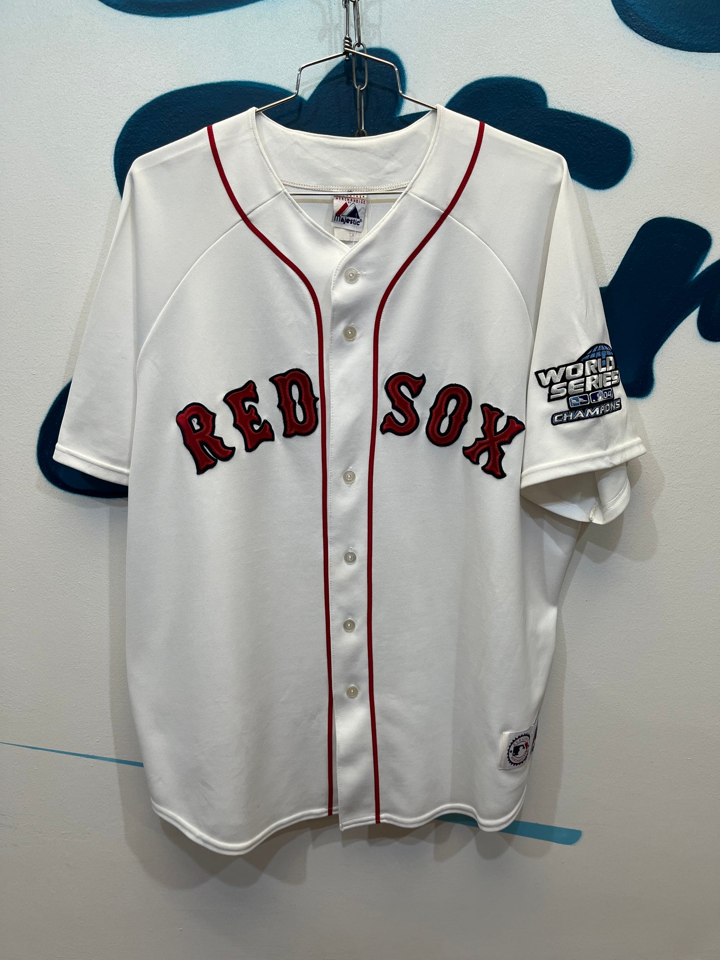 Rara Jersey majestic Boston Red Sox 2004 (G318)