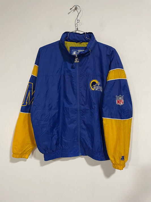 Raro giubbotto primaverile Starter NFL Los Angeles Rams (D142)