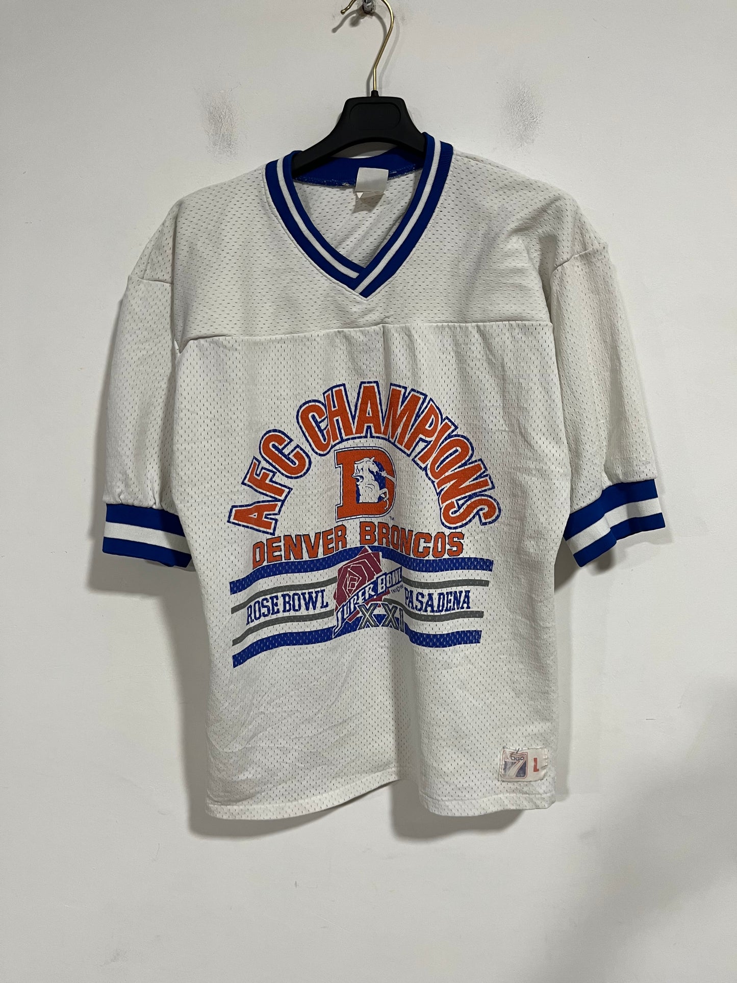 Rarissima maglia NFL celebrativa Denver Broncos XXI SuperBowl 1986/87 (G534)