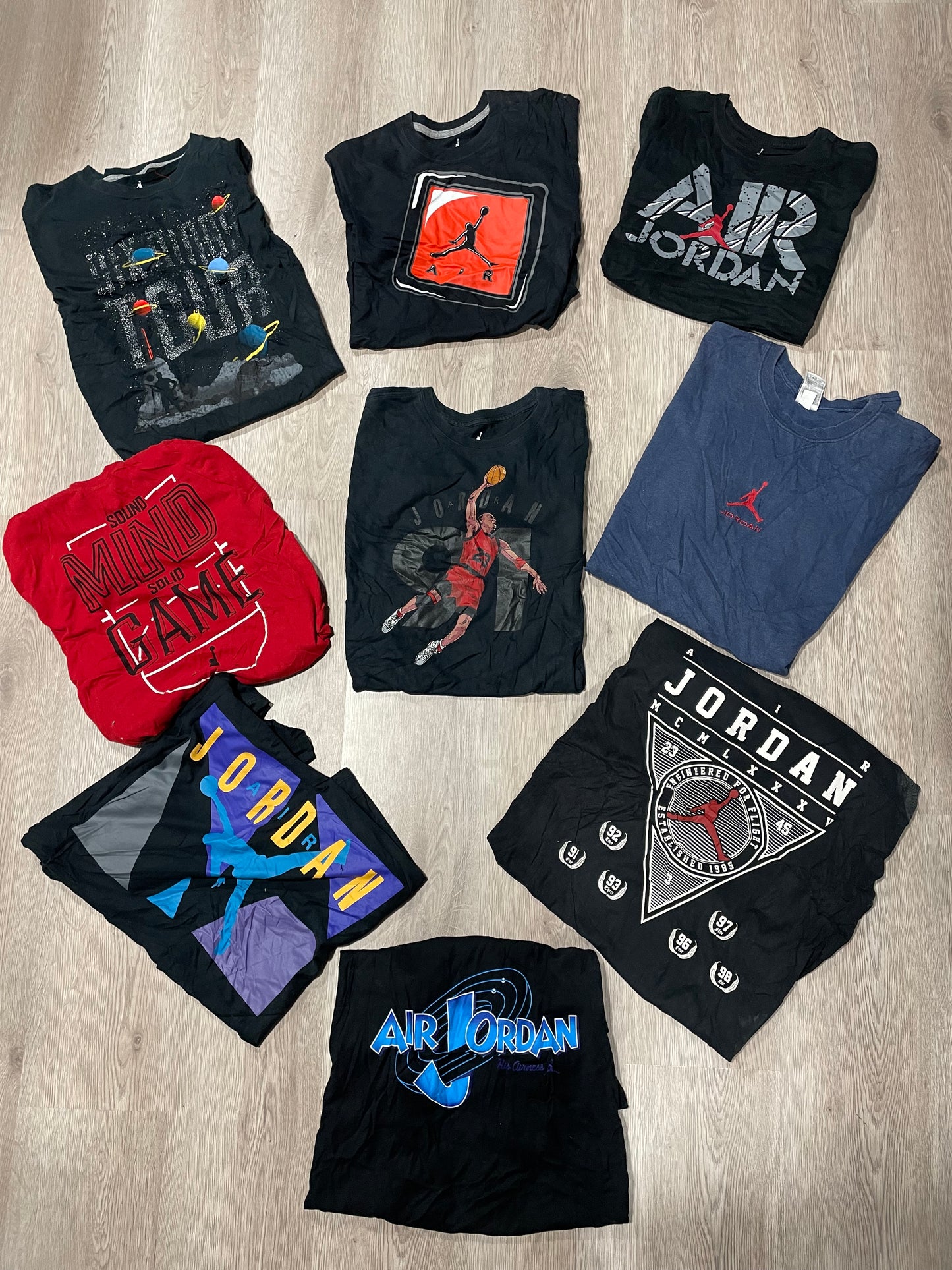 Box mix T-shirt Jordan - NFL - NHL - MLB - NBA vari brand  a pezzo