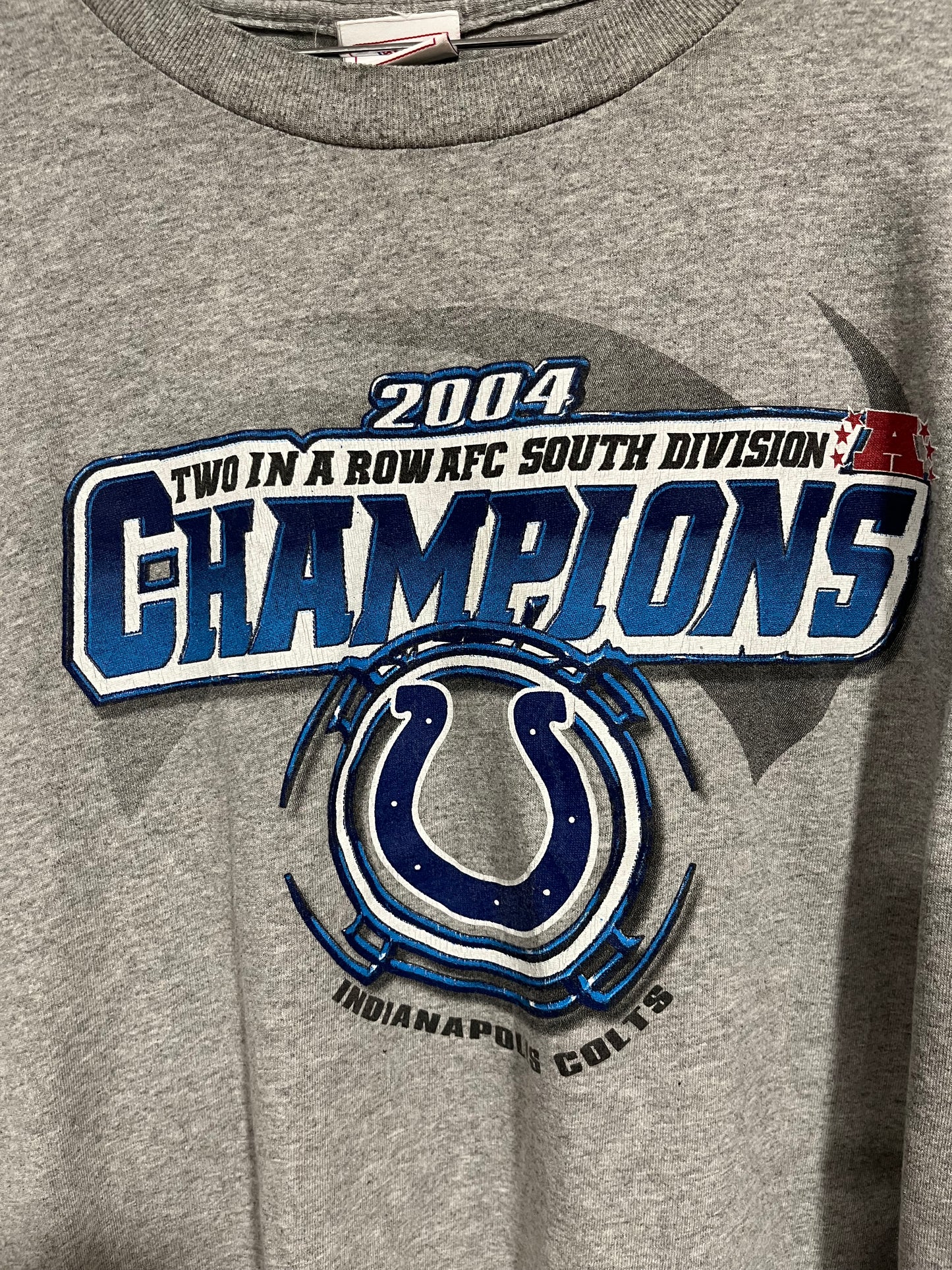 T shirt maniche lunghe celebrativa 2004 NFL Indianapolis Colts (F073)