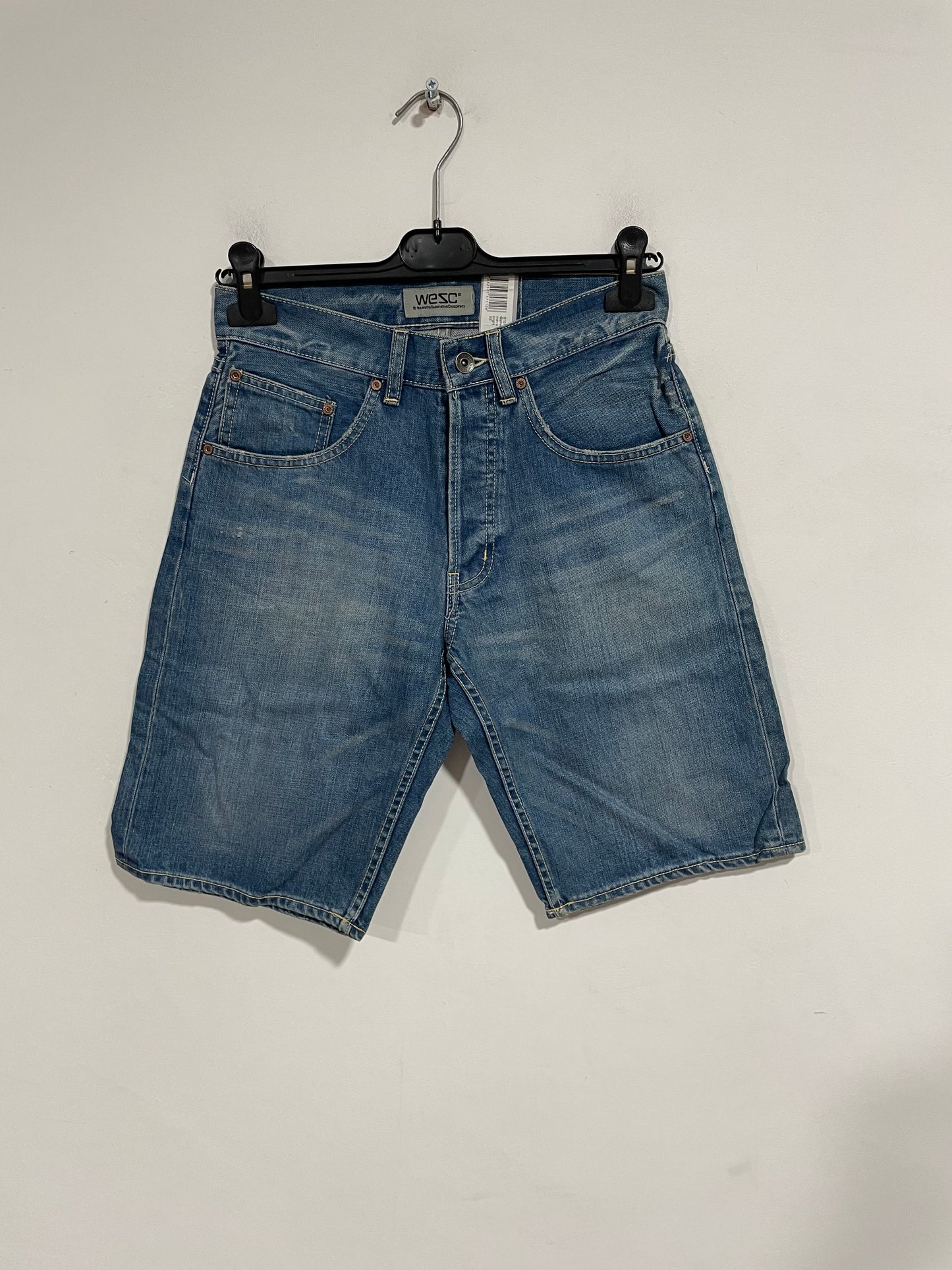 Shorts in jeans Wesc nuovi con cartellino (D683)