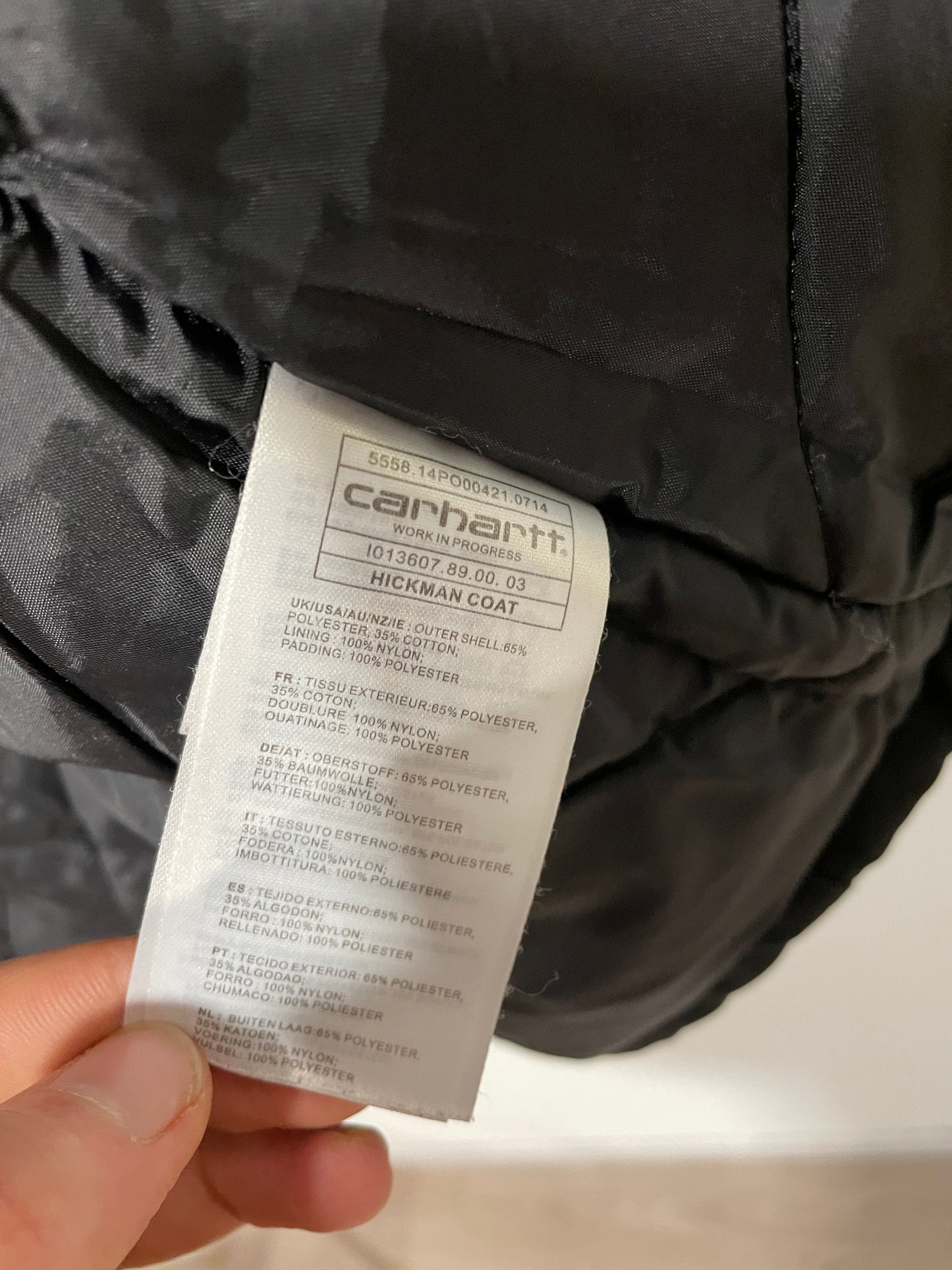 Giubbotto Carhartt Hickman Coat (A938)