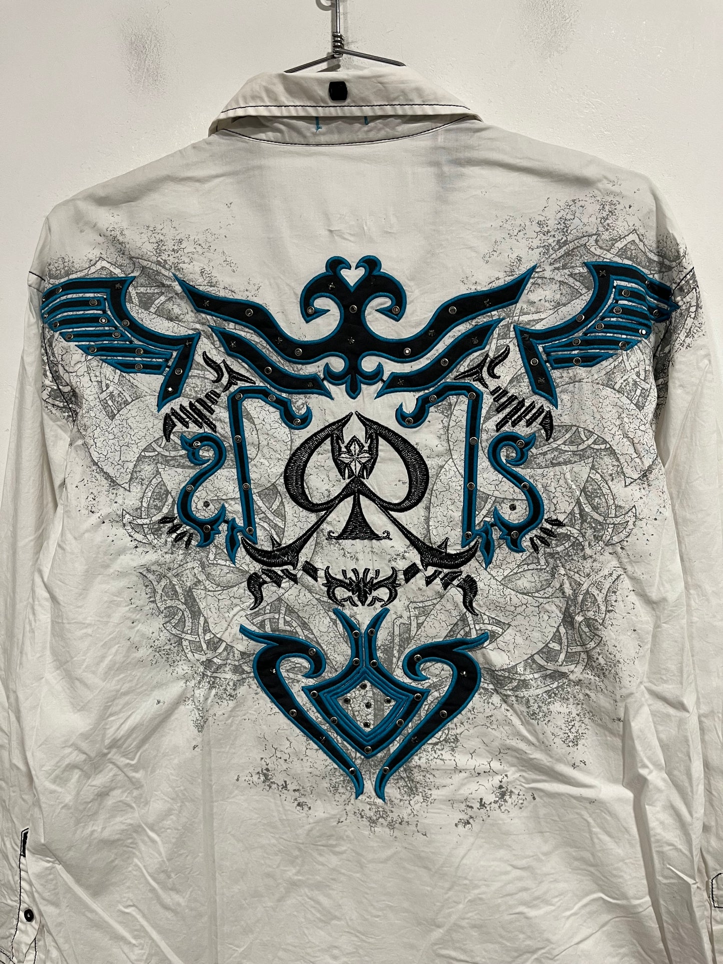 Rara camicia ricamata Roar Y2k (H207)
