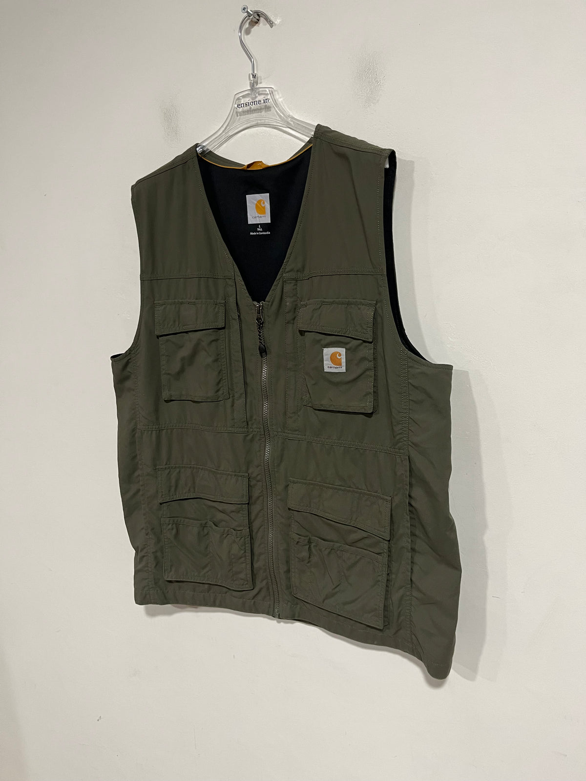 Rara giacca Gilet Carhartt tasche (H287)