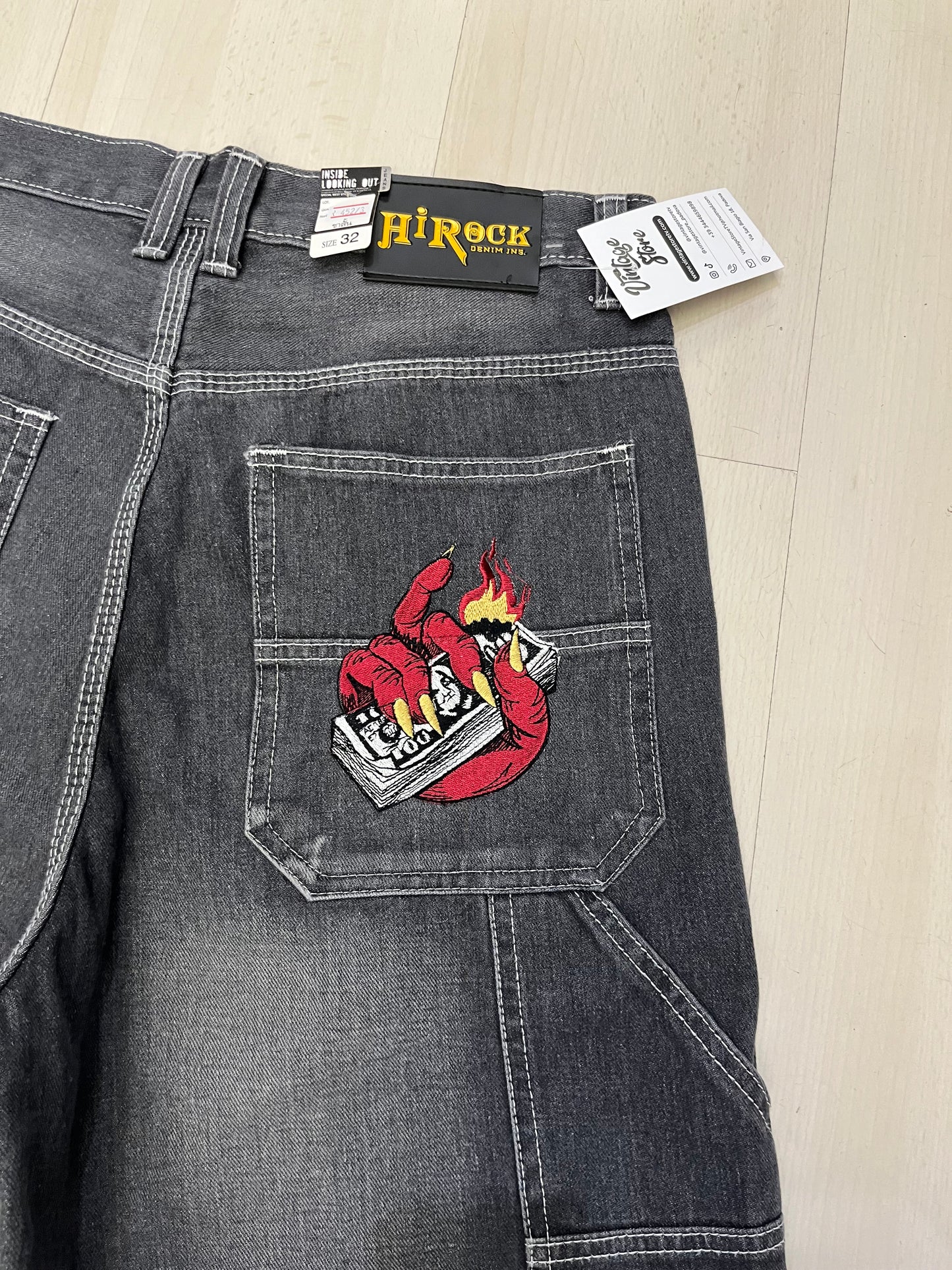 Jorts baggy con ricamo Custom (H223)