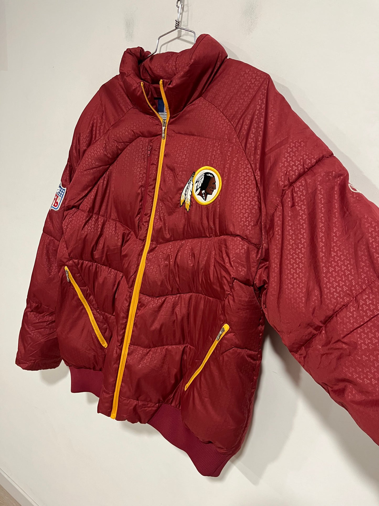 Raro giubbotto piumino NFL Washington Redskins (F548)