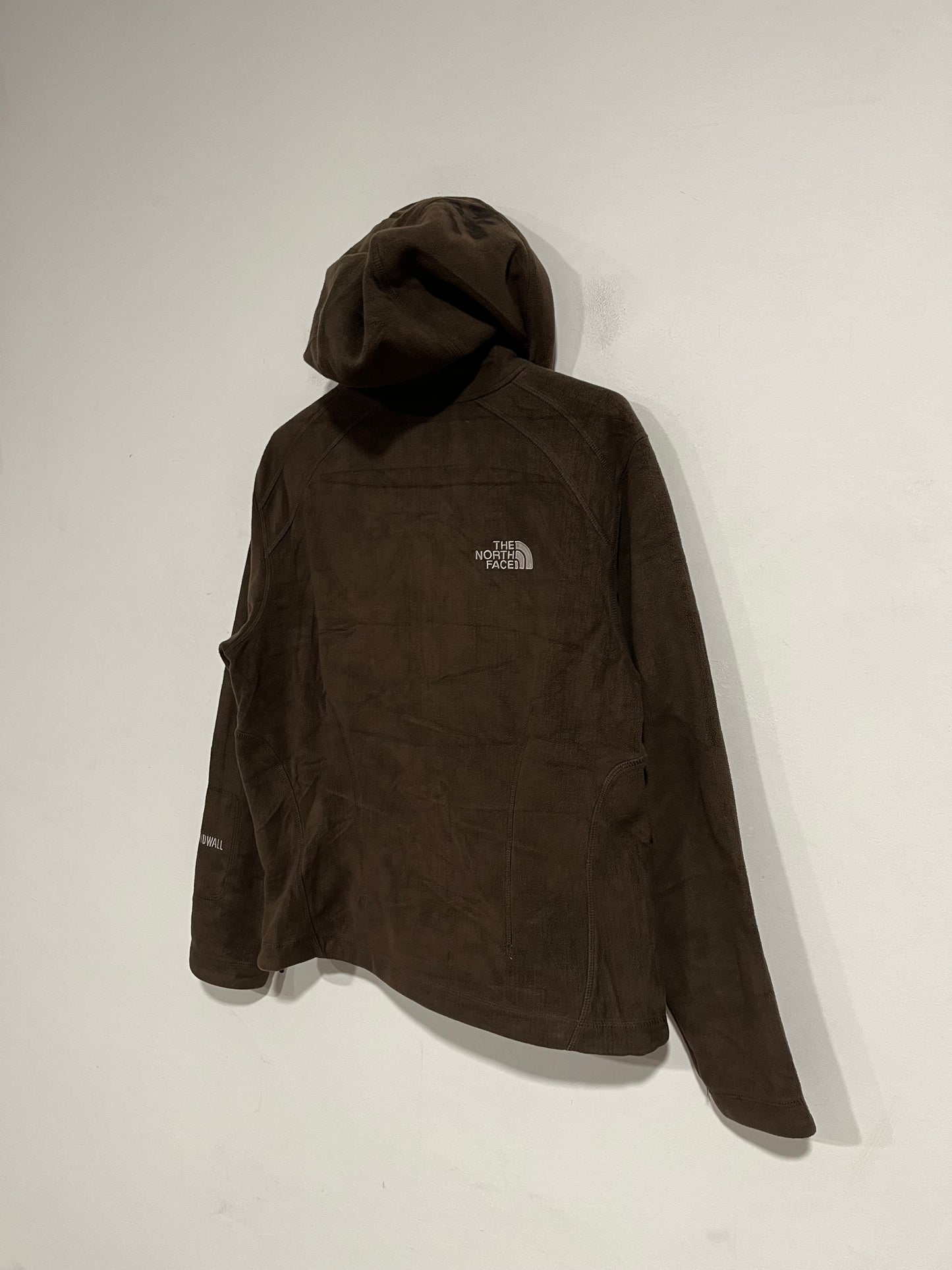 Pile con cappuccio the north face marrone (F773)