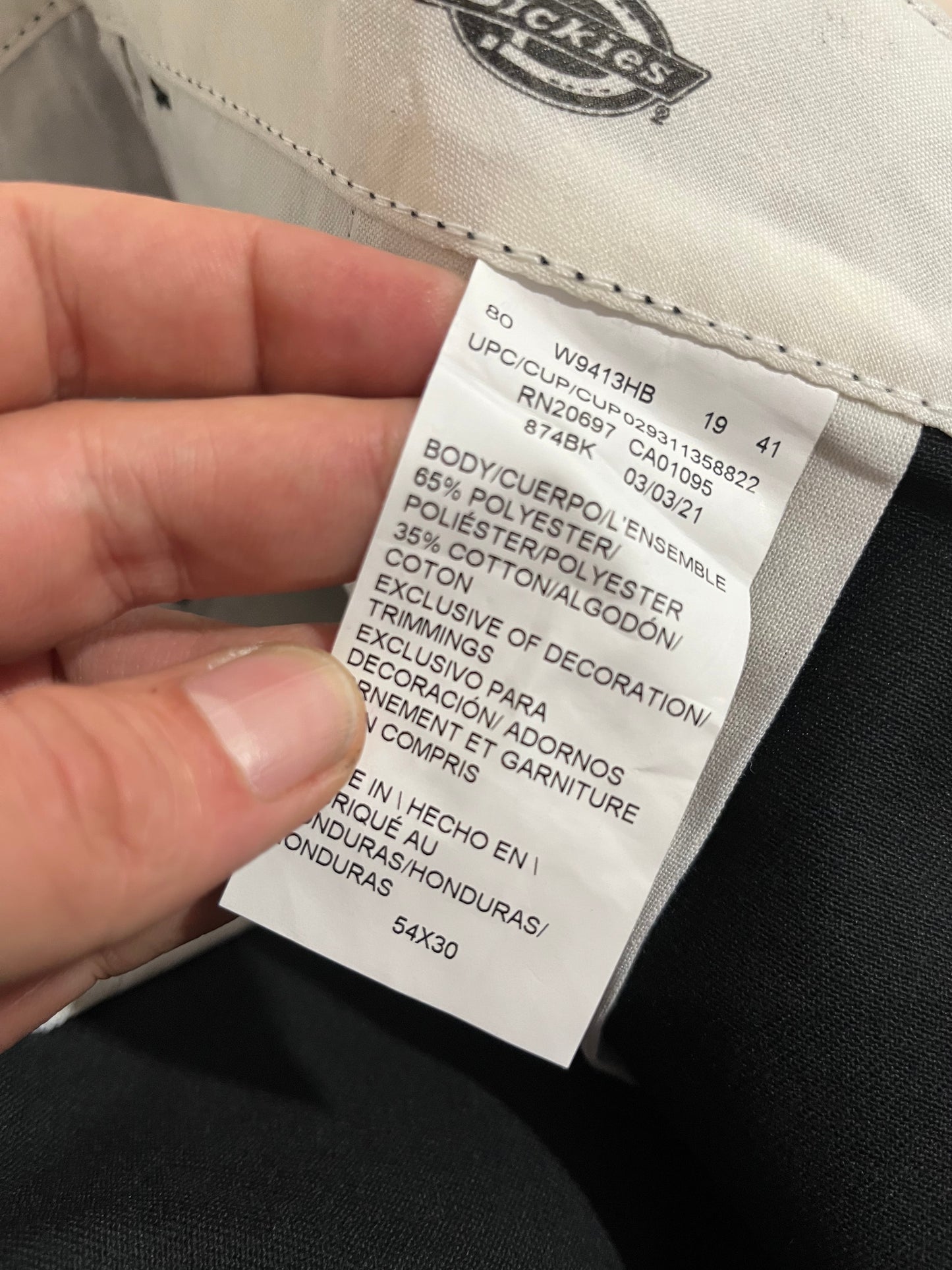 Pantalone Dickies 874 very big size (H140)