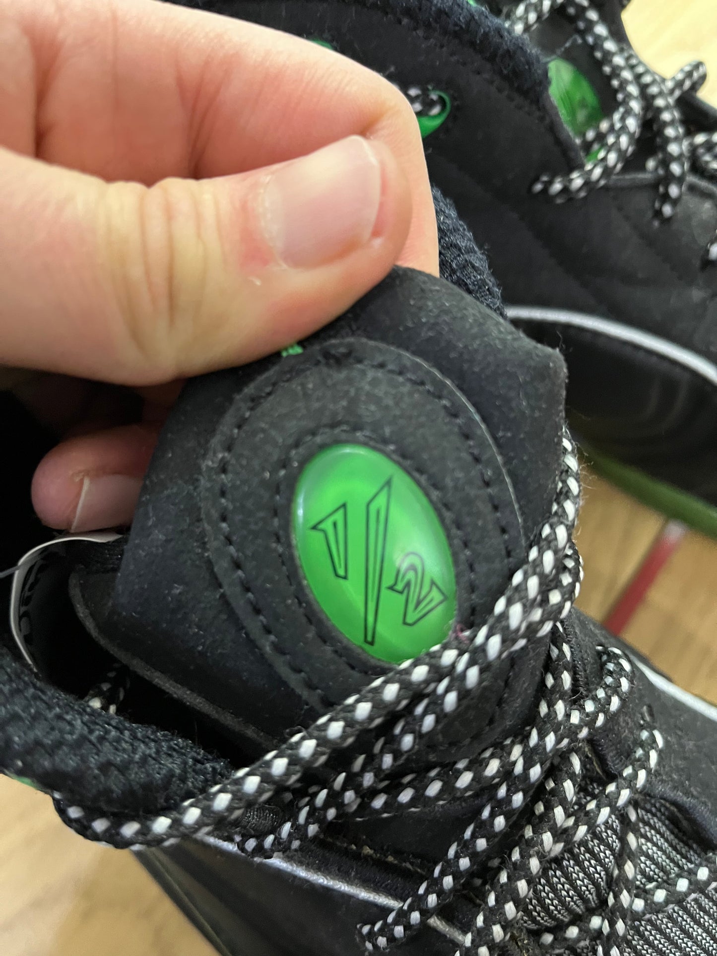 Rare scarpe Nike Air 1/2 Cent Green Spark Black Penny 2009 (H017)