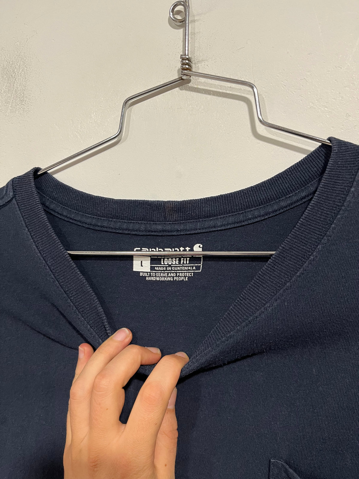 T shirt long sleeve Carhartt blu (H265)