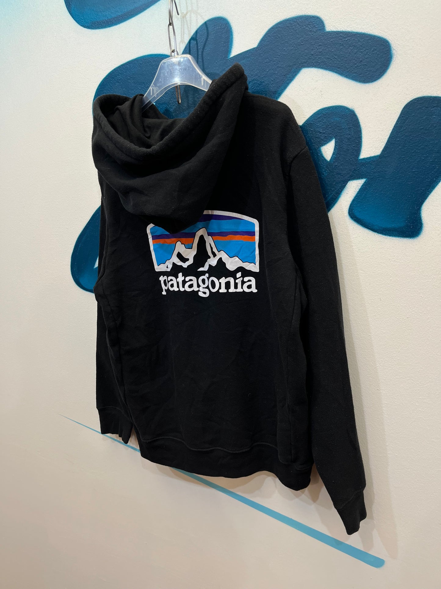 Felpa con cappuccio Patagonia nera (F324)